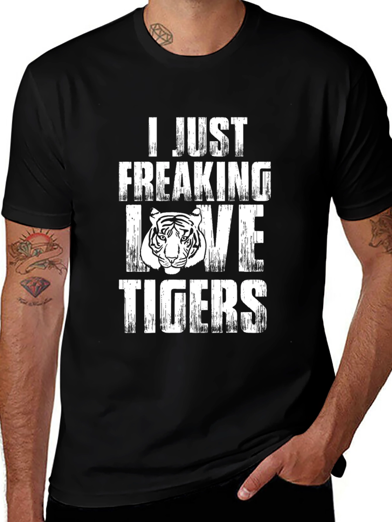 Variant 10 of I Just Freaking Love Tigers Graphic Tee