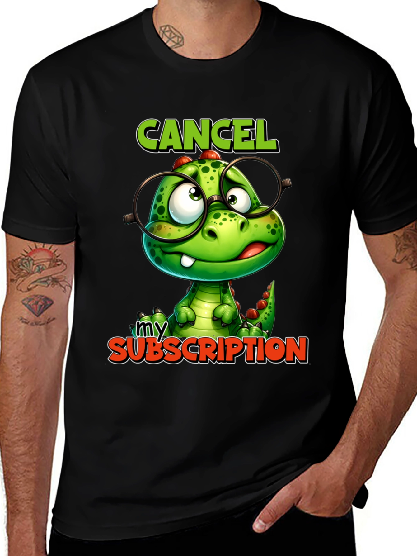 Variant 11 of Cancel My Subscription Funny Dinosaur Graphic Tee