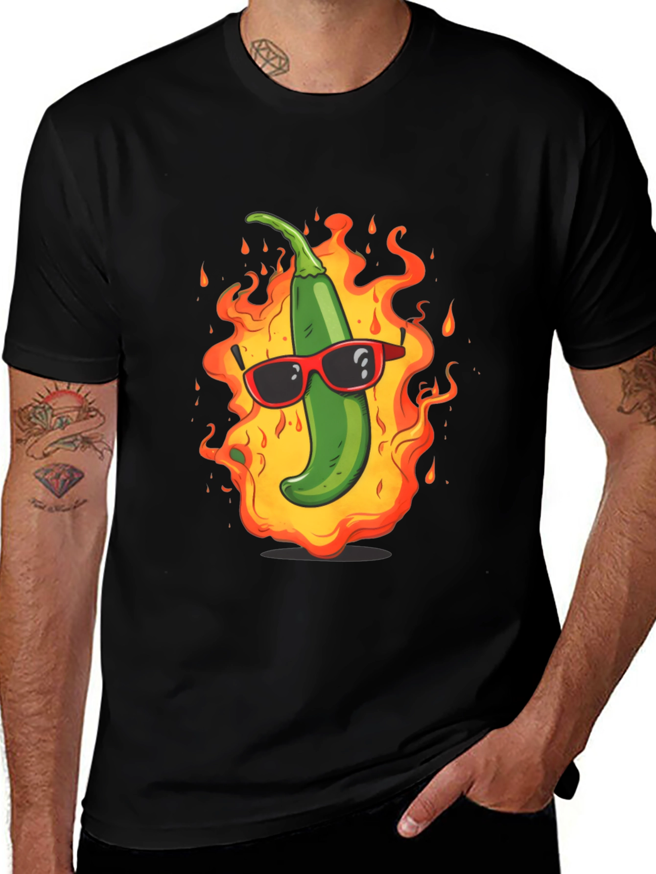 Spicy Hot Pepper Graphic Tee - Cool & Casual