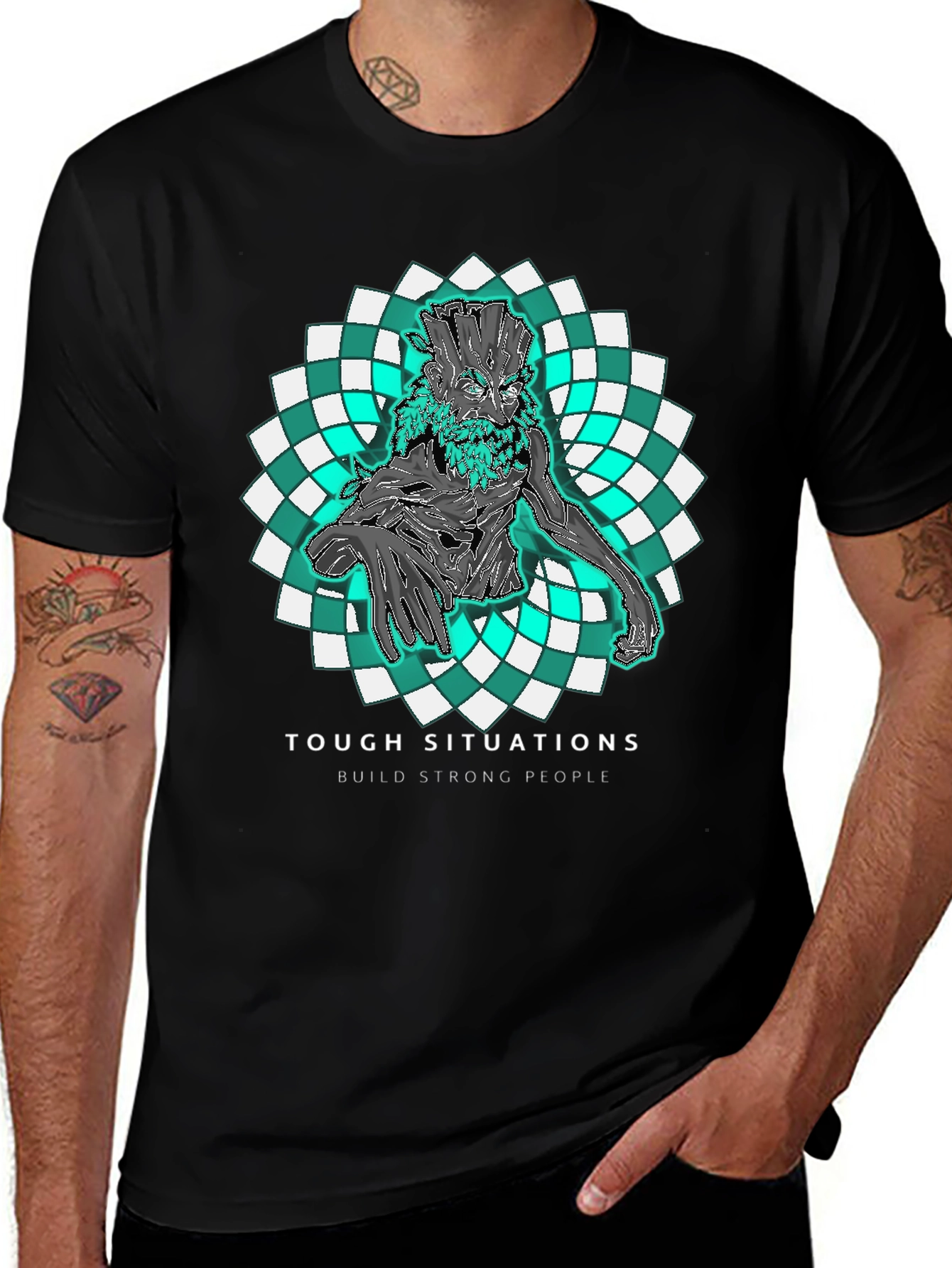 Variant 22 of Tough Situations T-Shirt: Strong People Design