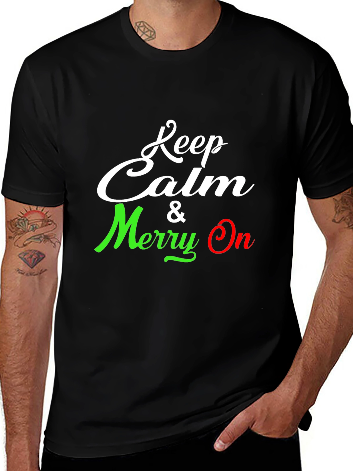 Variant 8 of Keep Calm & Merry On Graphic Tee