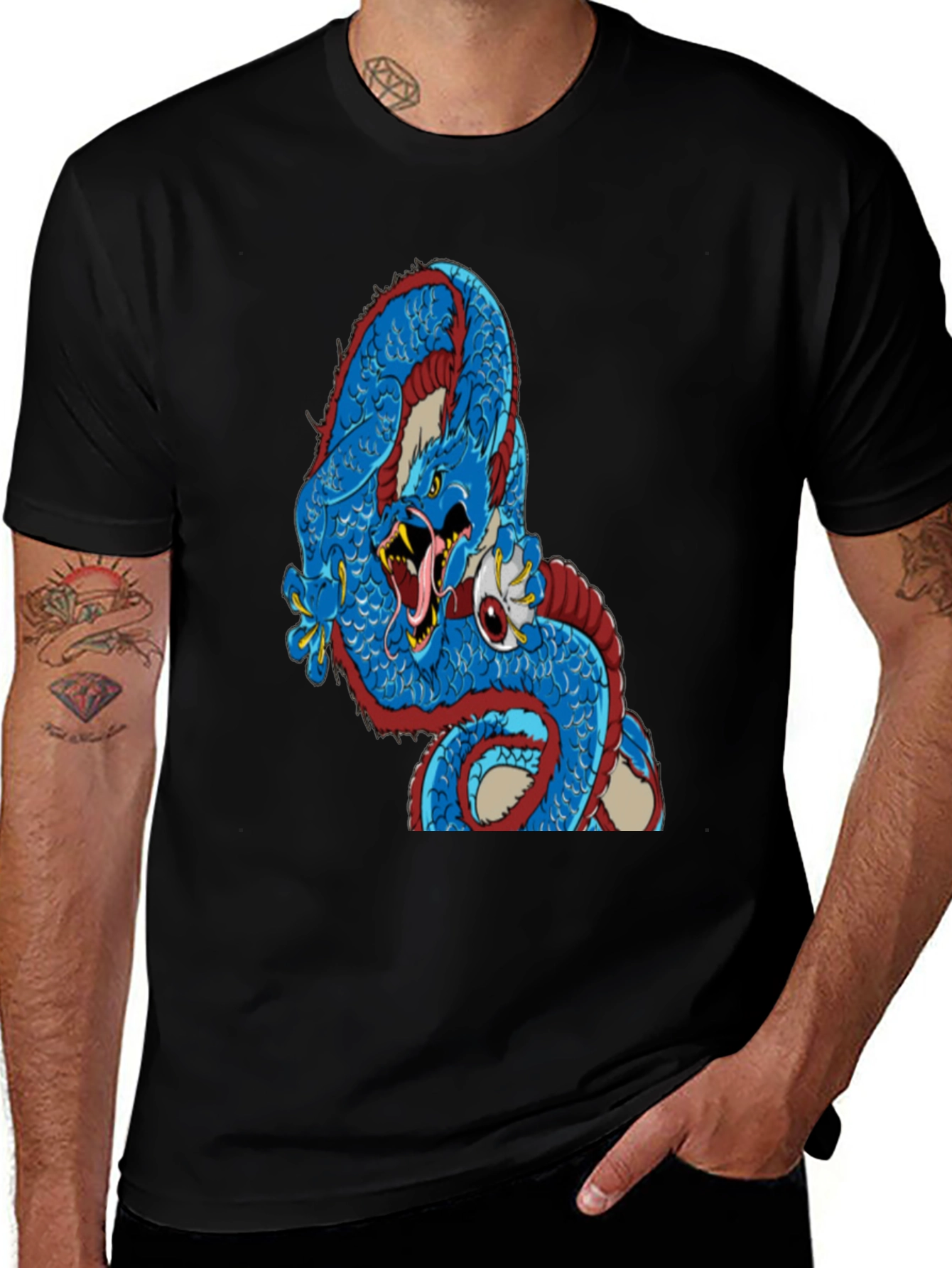 Variant 29 of Blue Dragon Graphic T-Shirt
