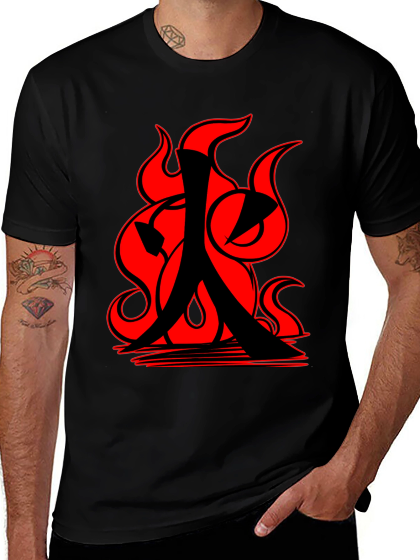 Variant 17 of Flame Kanji T-Shirt - Bold Graphic Tee