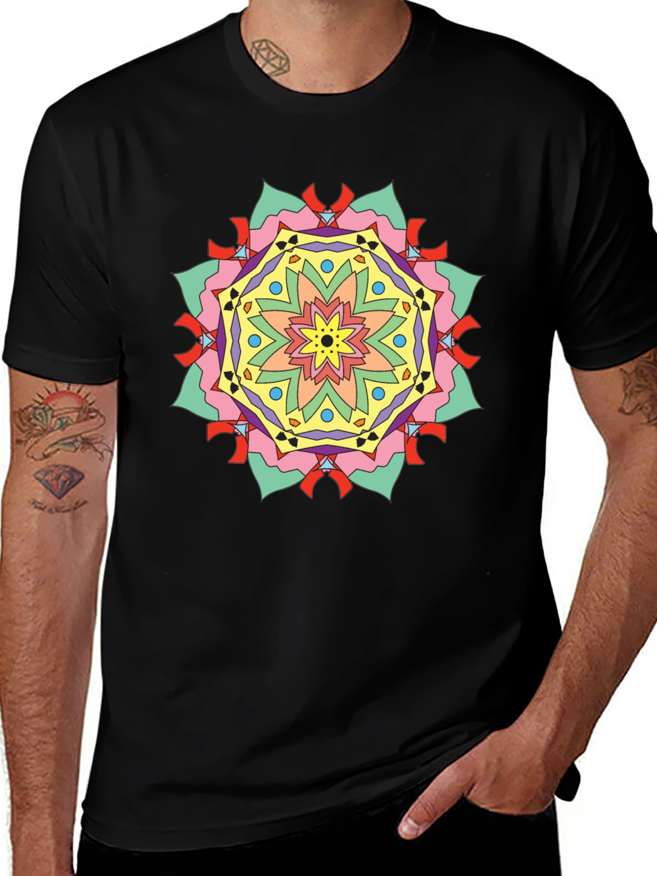 Variant 13 of Geometric Mandala Graphic Tee