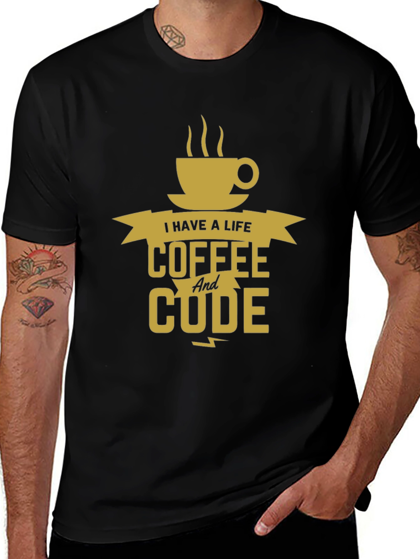 Variant 21 of I Have a Life Coffee And Code T-Shirt