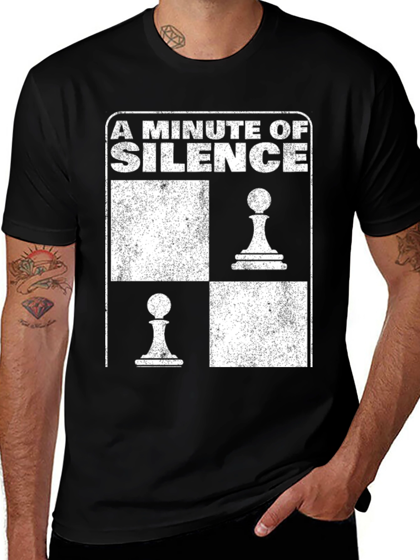 Variant 14 of A Minute of Silence Chess T-Shirt