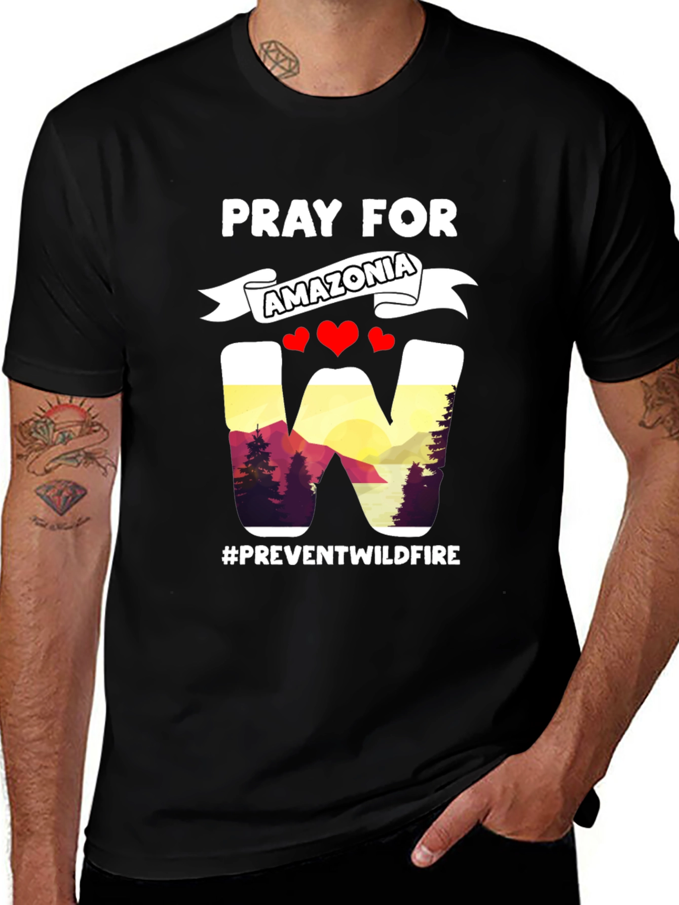Pray for Amazonia Tee - Prevent Wildfires