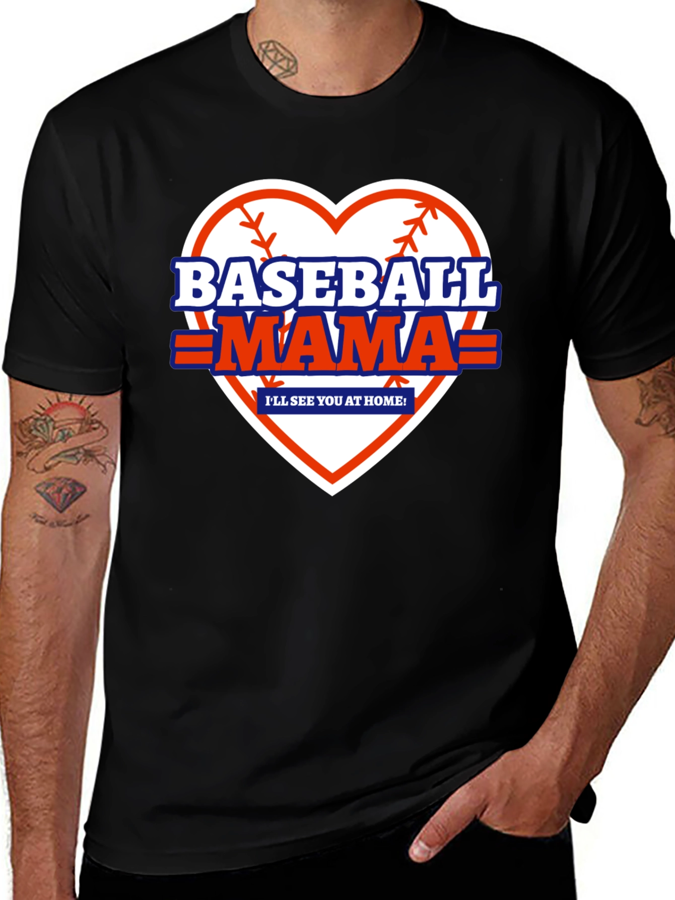 Variant 23 of Baseball Mama Graphic T-Shirt