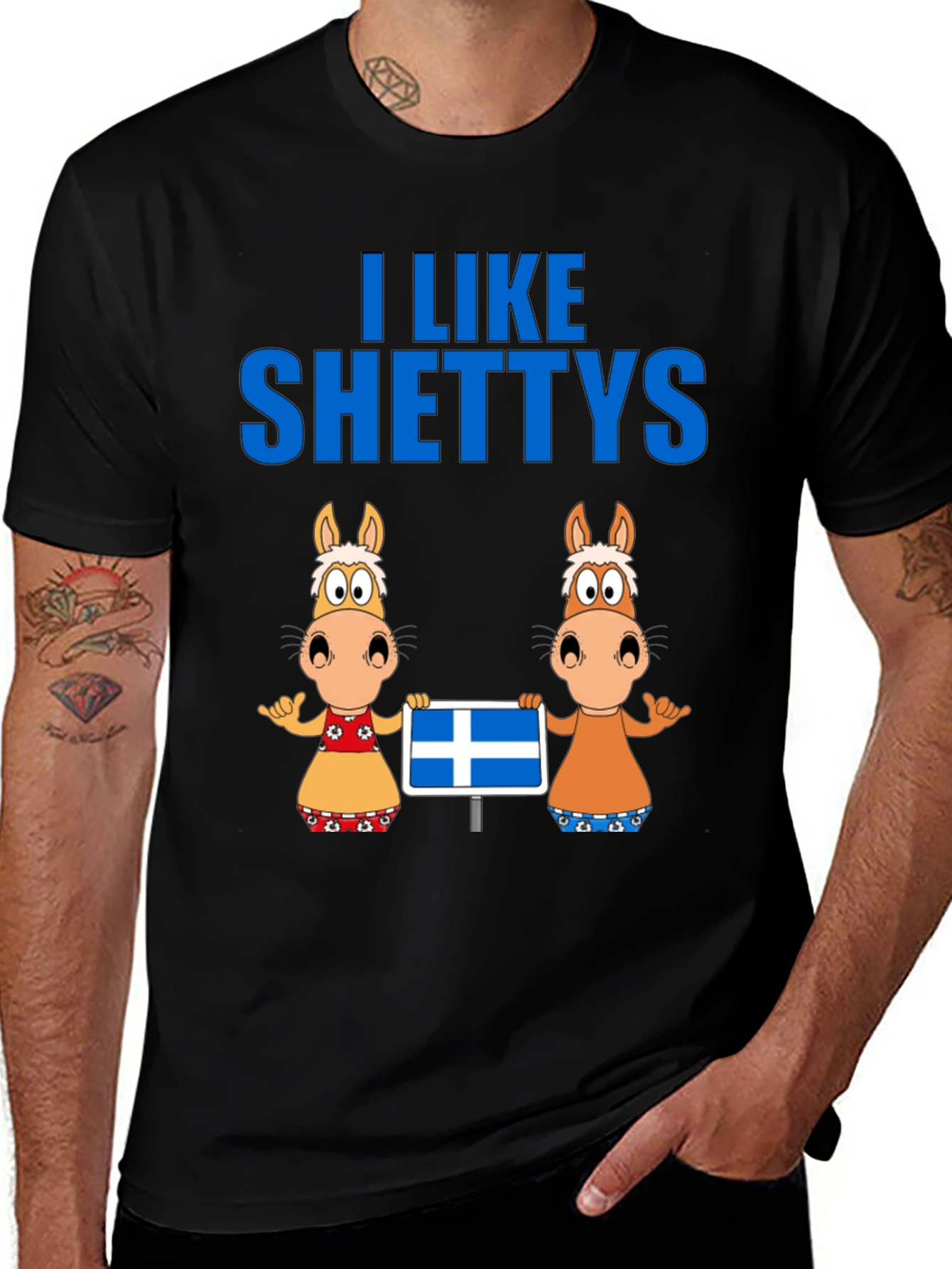 Variant 19 of I Like Shettys T-Shirt: Cute Horse Cartoon Tee