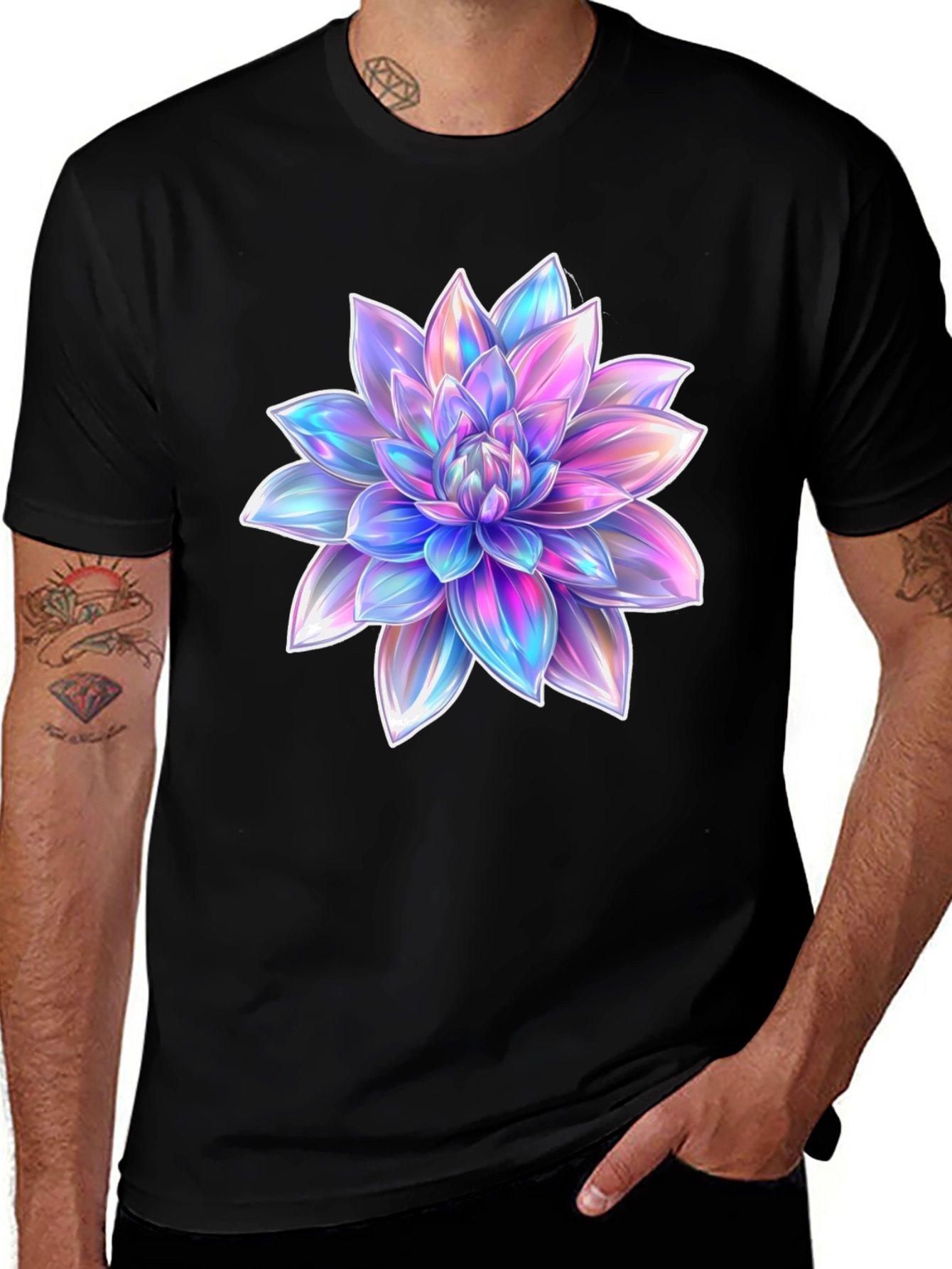 Variant 2 of Floral Print Crew Neck T-Shirt