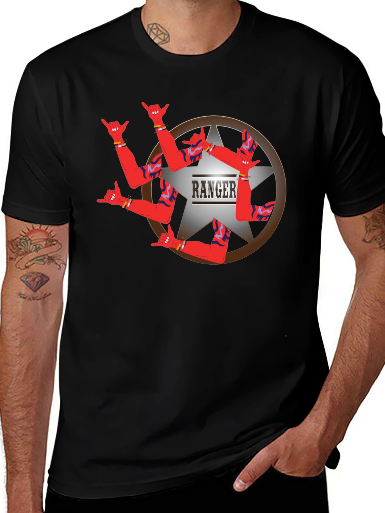Variant 29 of Ranger T-Shirt, Graphic Star Design