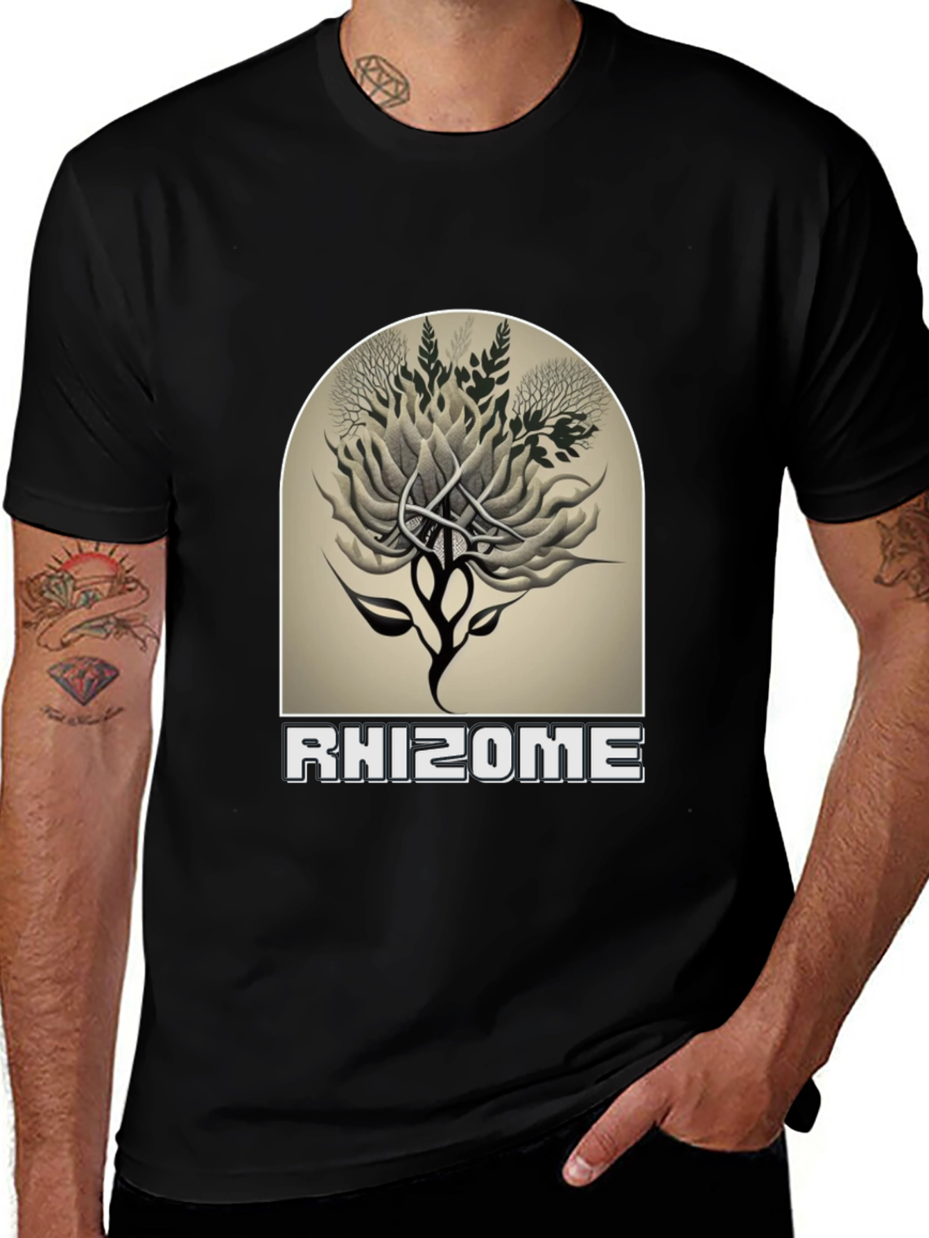 Rhizome Graphic Tee - Unique Nature Design