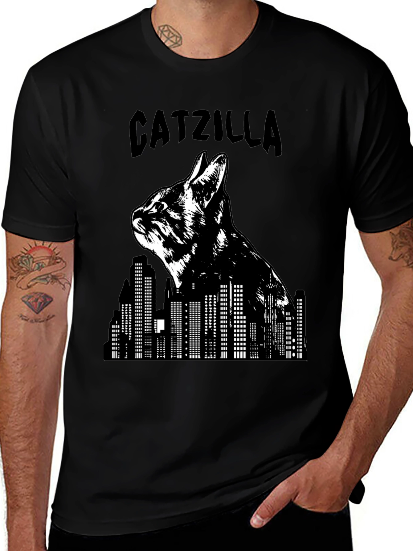 Catzilla T-Shirt - Funny Cat Godzilla Graphic Tee