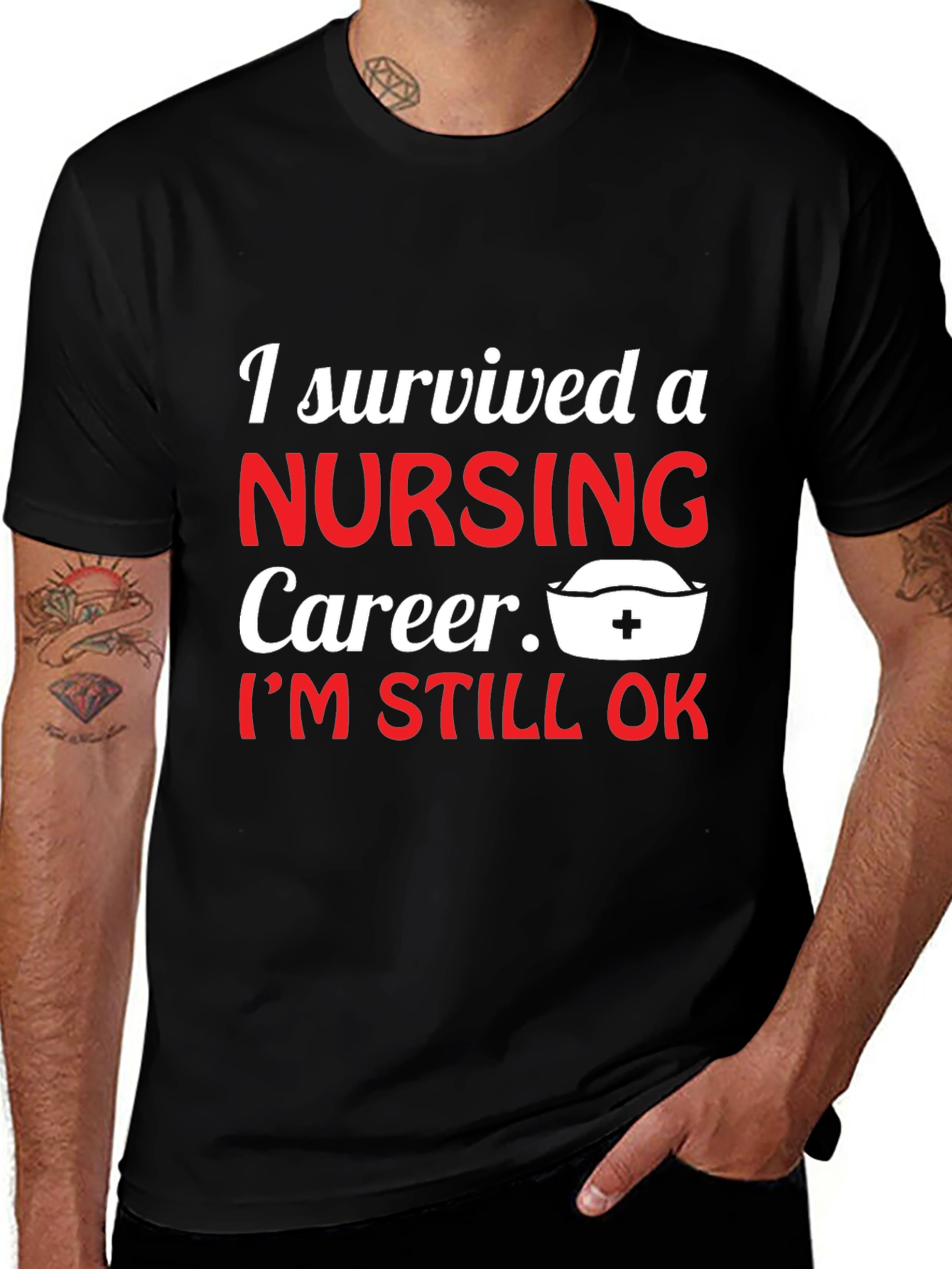 Variant 10 of Nursing Career Survivor Graphic T-Shirt