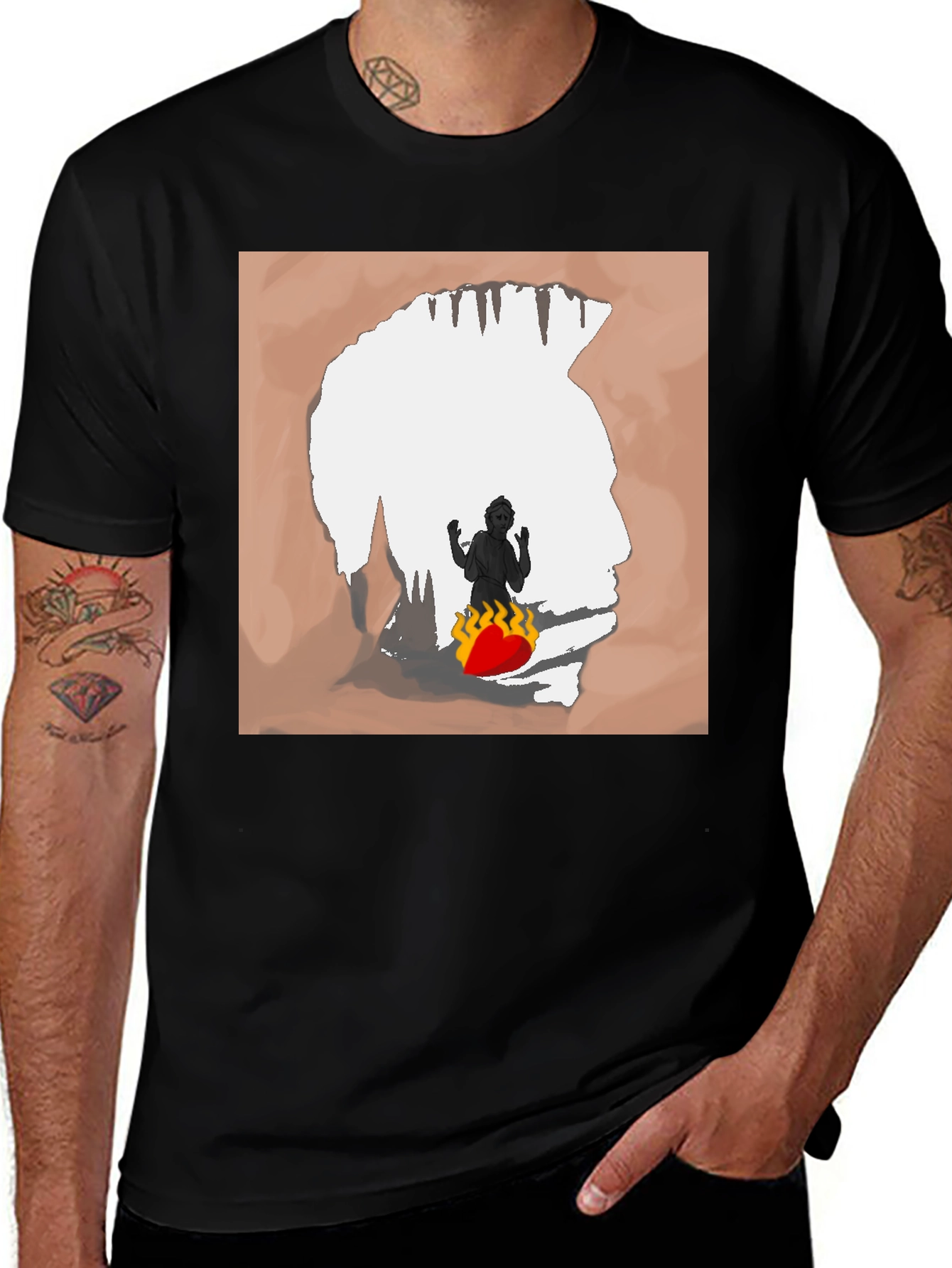 Variant 9 of Philosophical T-Shirt - Cave Allegory