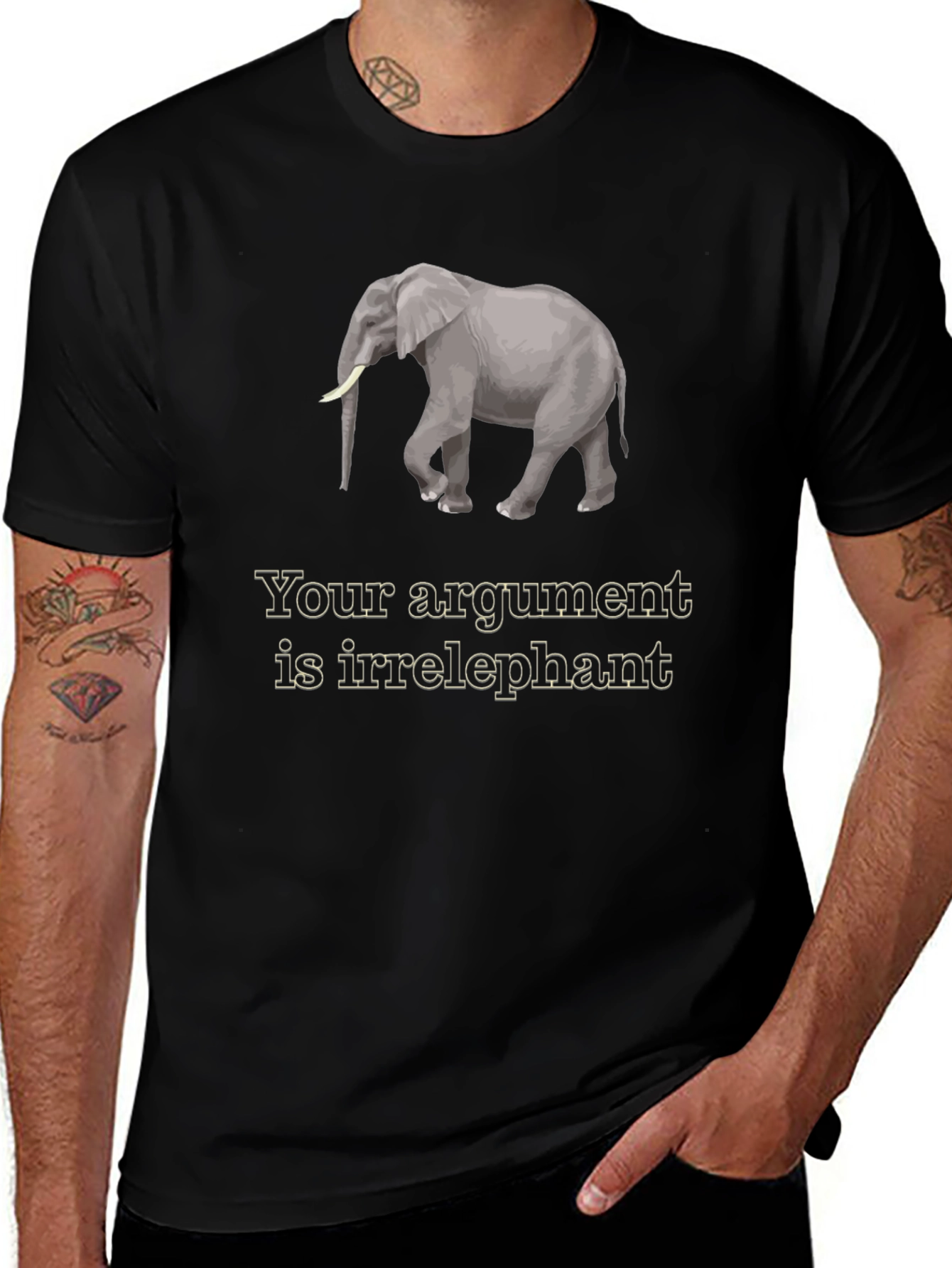 Variant 29 of Irrelephant T-Shirt: Funny Elephant Pun Tee