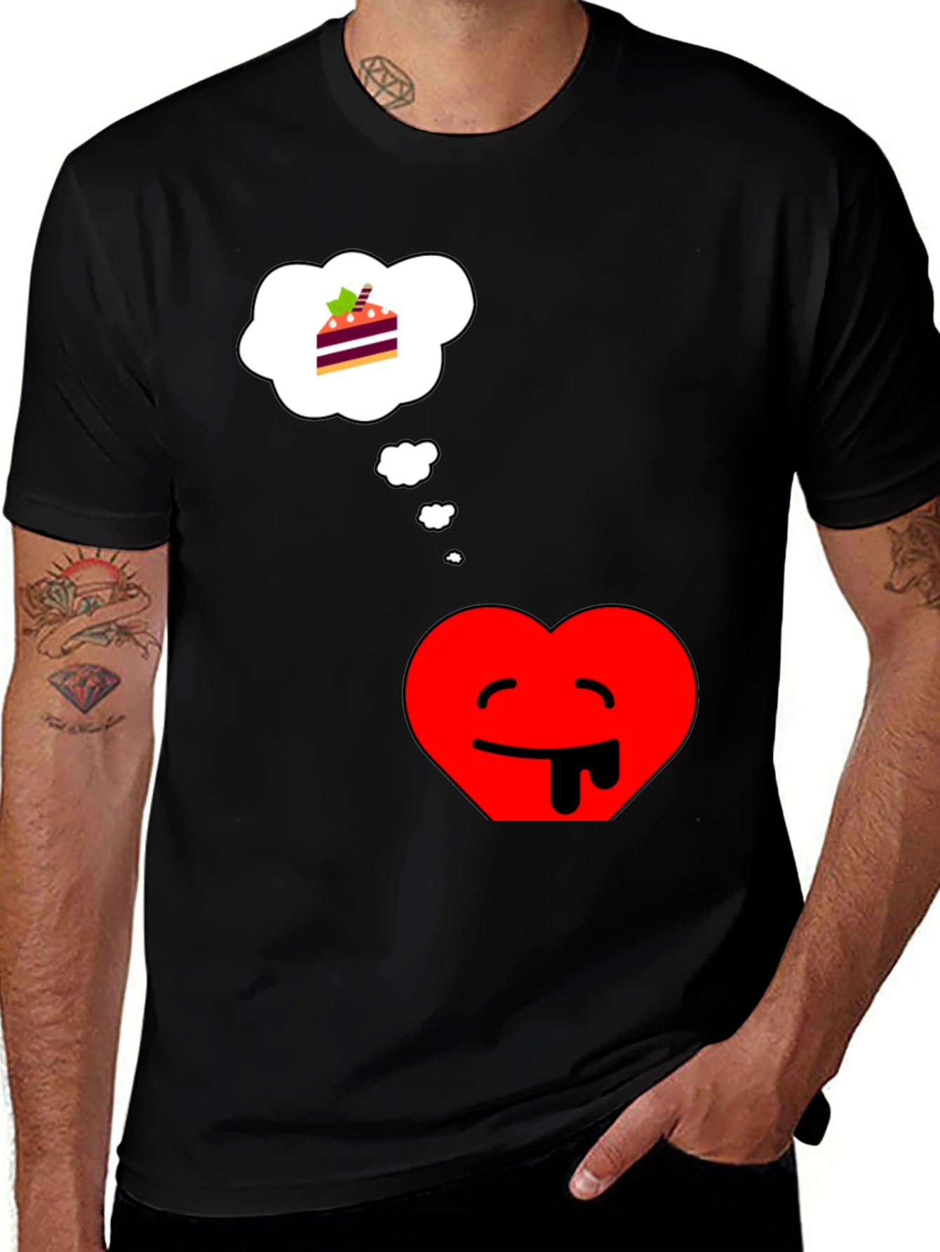 Variant 19 of Cake Lover T-Shirt - Funny Heart Design