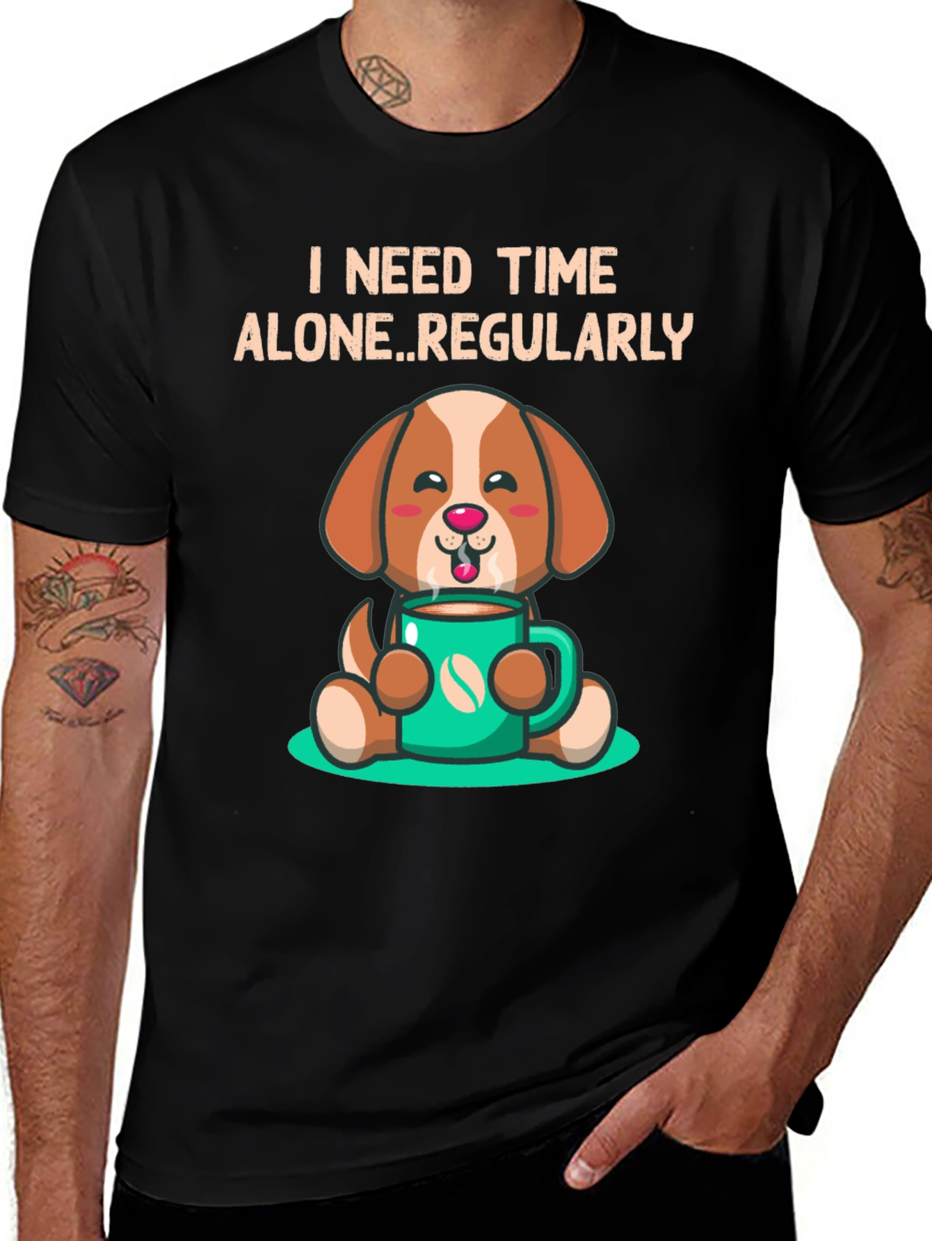 Variant 17 of Funny Dog Coffee Lover T-Shirt