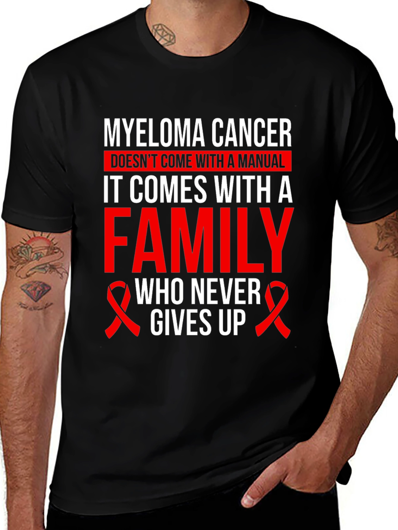 Myeloma Cancer Family Support T-Shirt