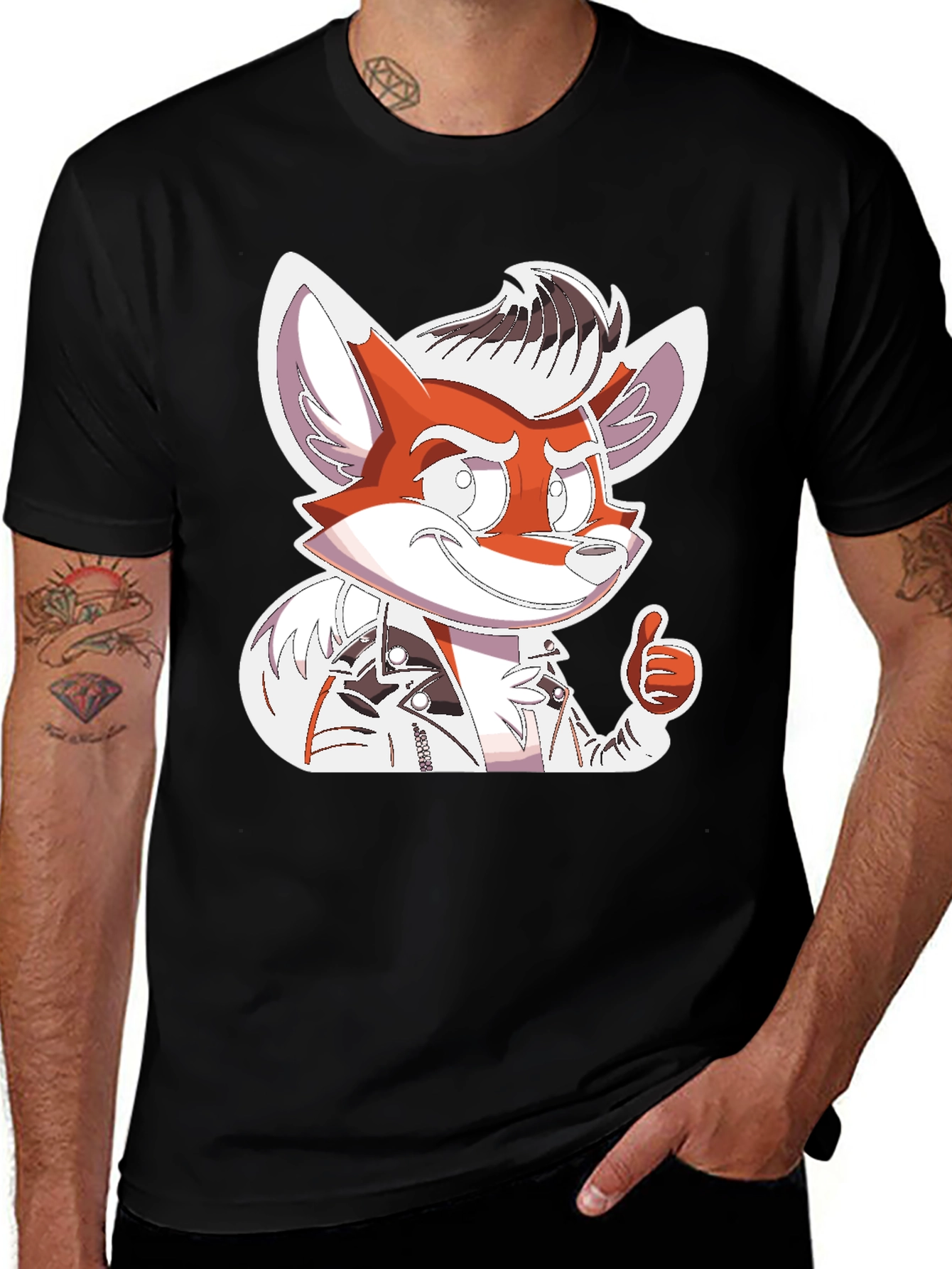 Variant 3 of Cool Fox Character Graphic T-Shirt