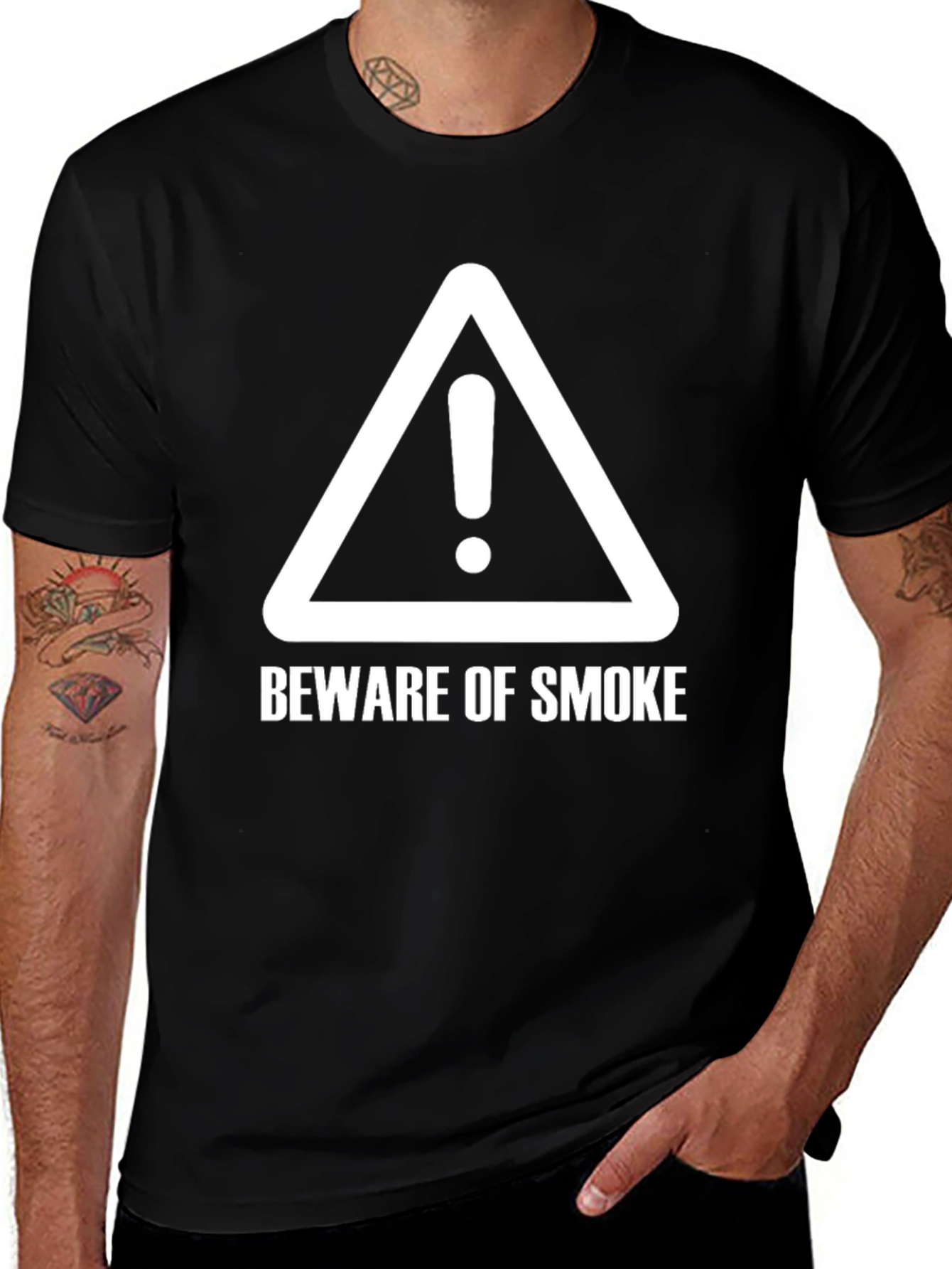 Variant 12 of Beware of Smoke Crewneck T-Shirt