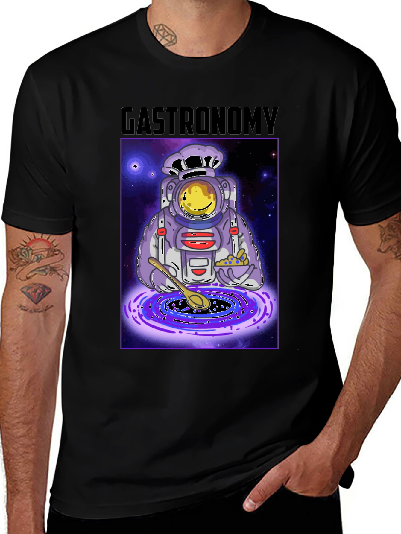 Variant 6 of Gastronomy T-Shirt: Space Chef Design