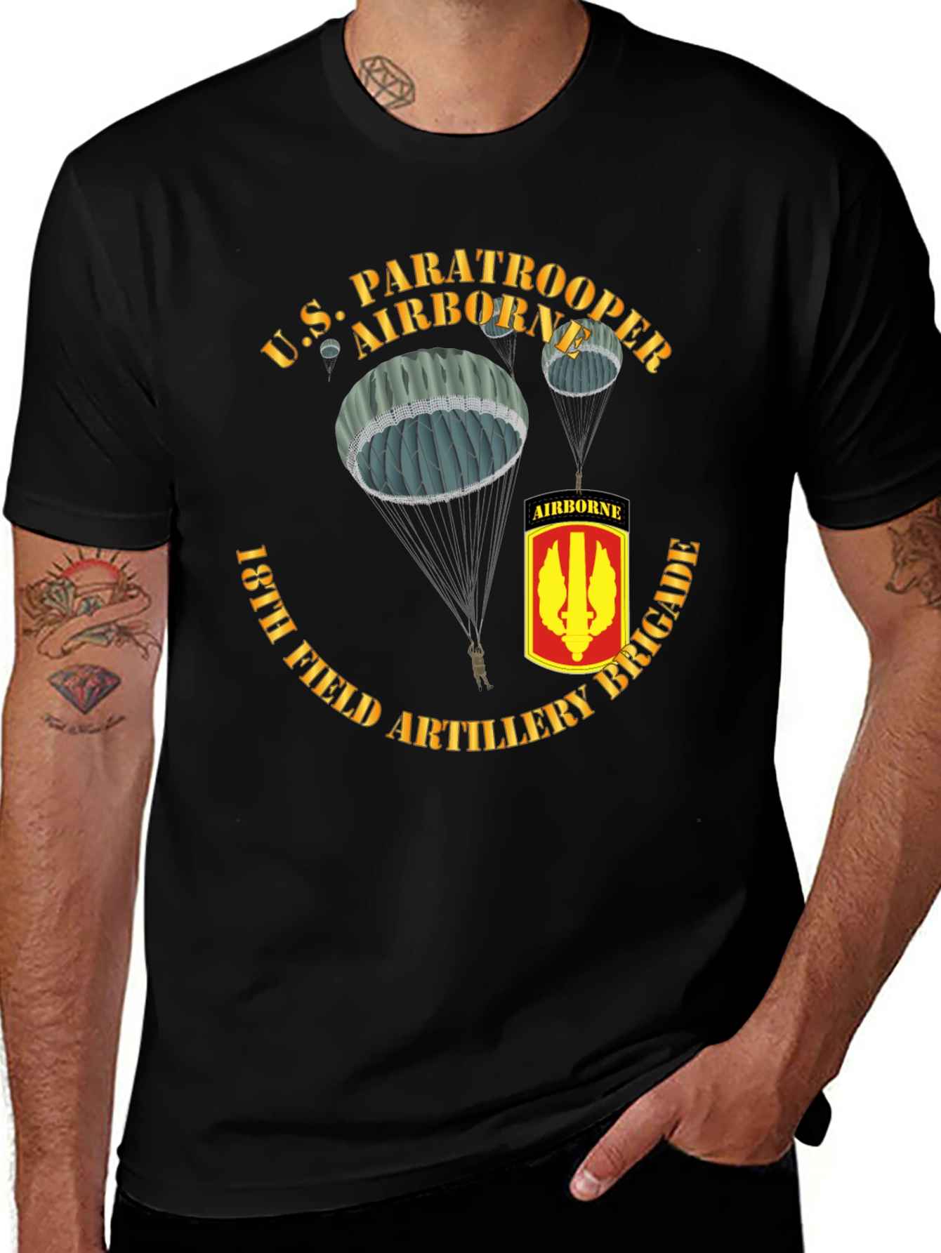 Variant 18 of US Airborne 18th Field Artillery Brigade T-Shirt