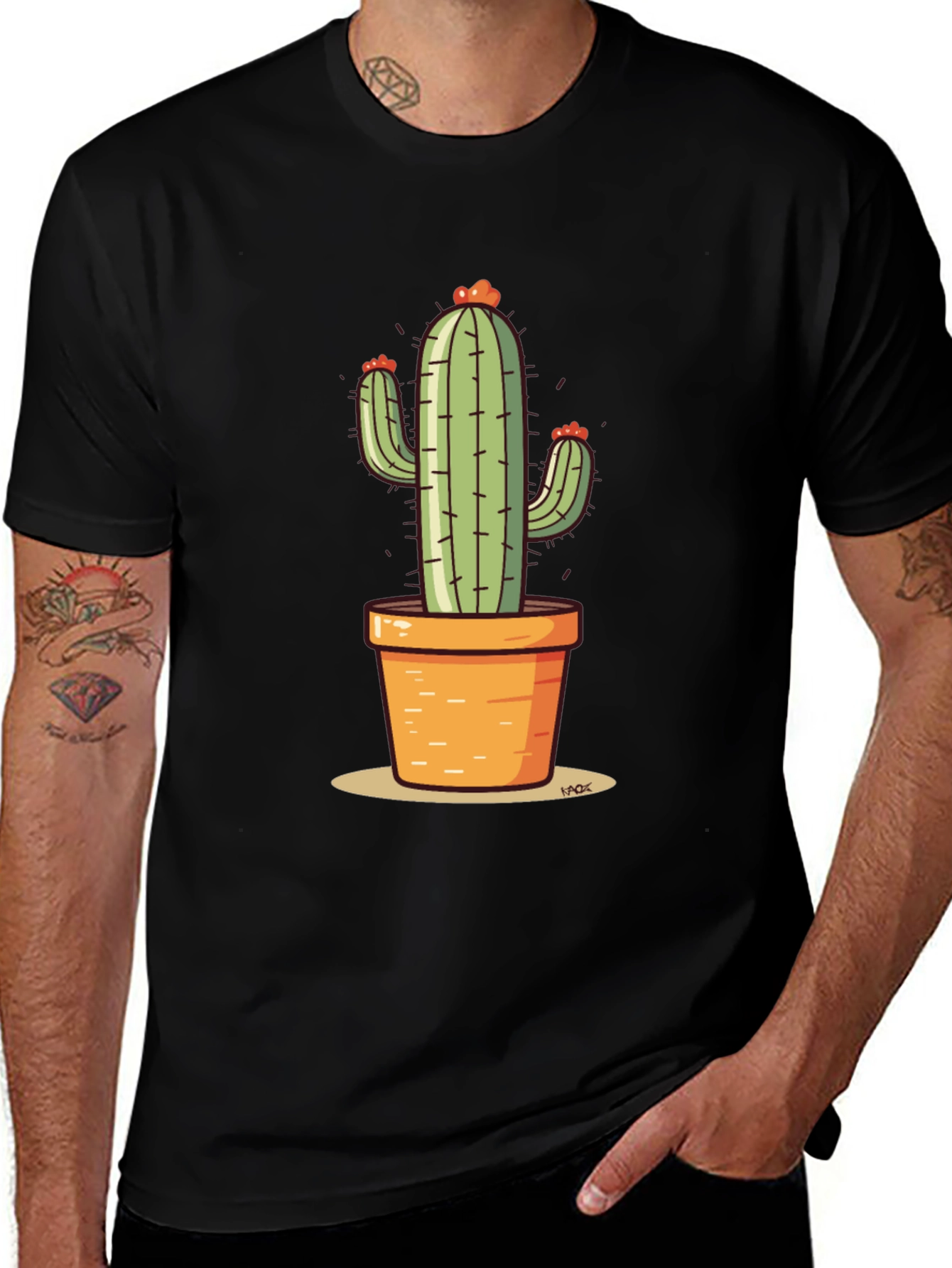 Variant 6 of Cactus Plant Graphic Tee - Trendy & Unique Design