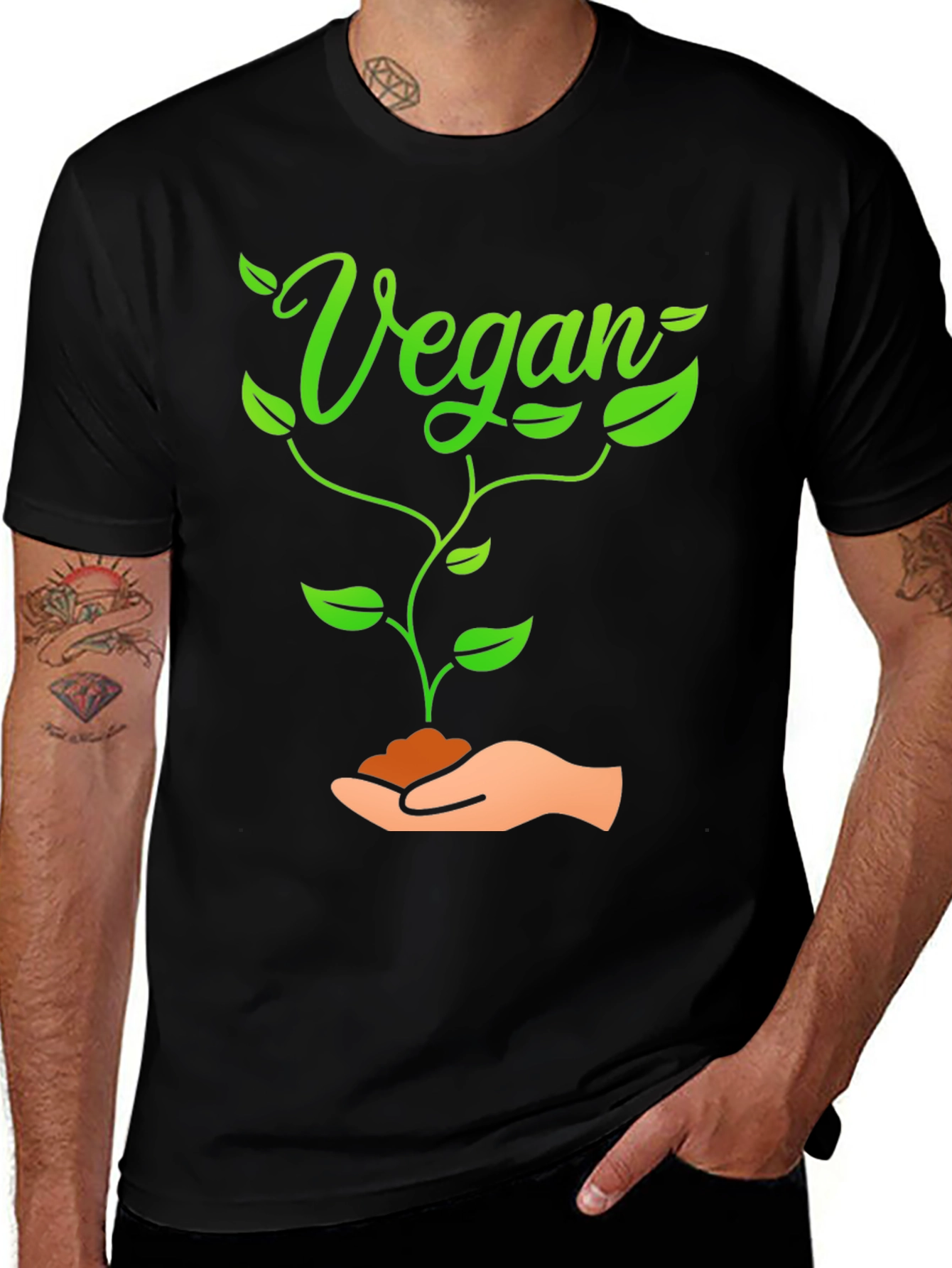 Variant 14 of Vegan Seedling Graphic Tee - Eco-Friendly Shirt