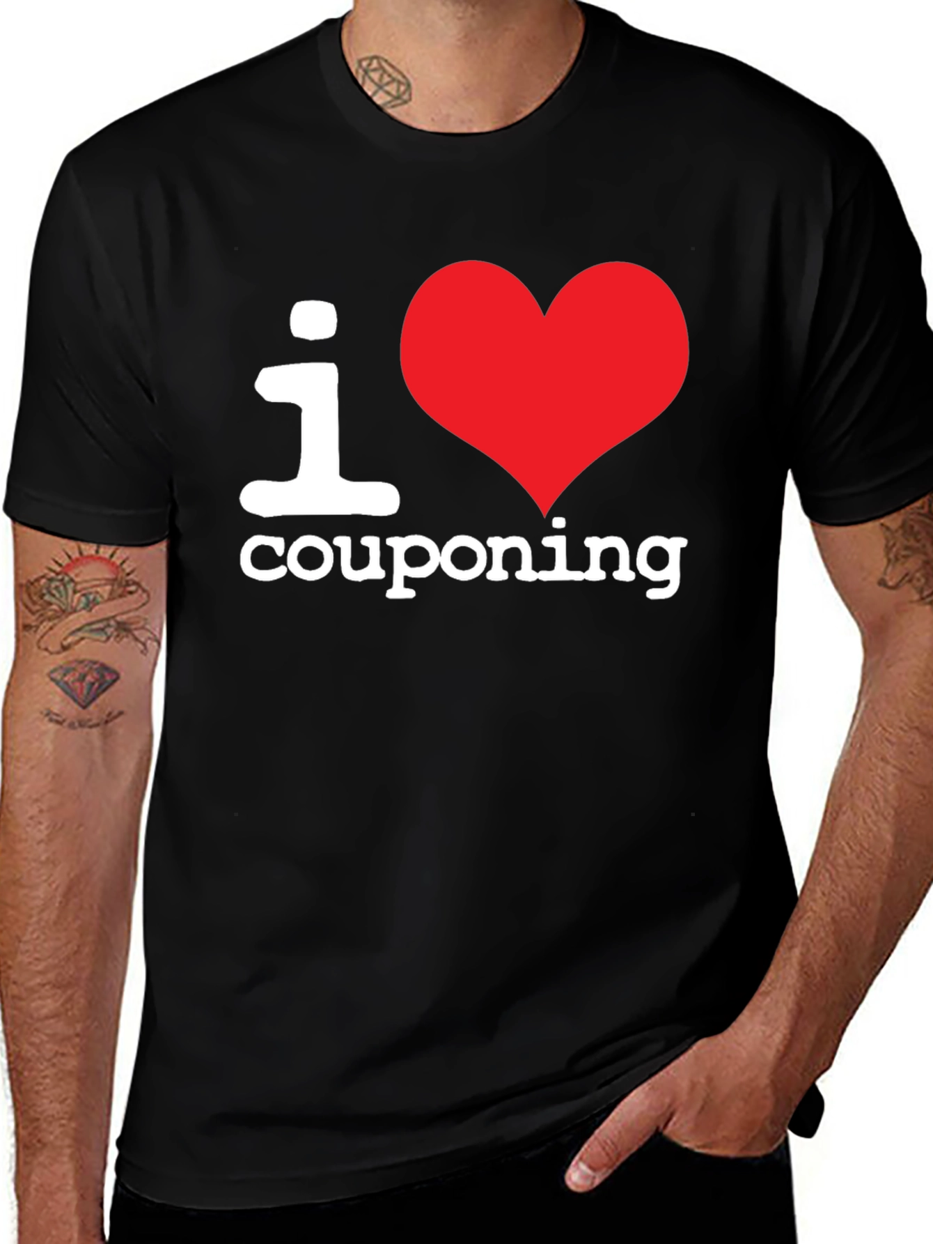 Variant 11 of I Heart Couponing Black T-Shirt