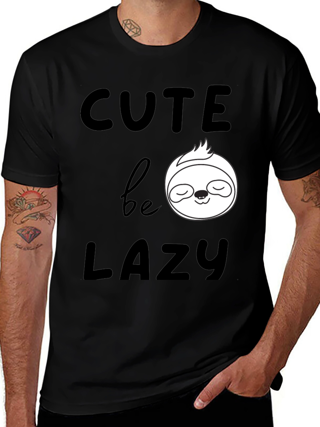 Variant 3 of Cute Be Lazy Sloth Graphic T-Shirt