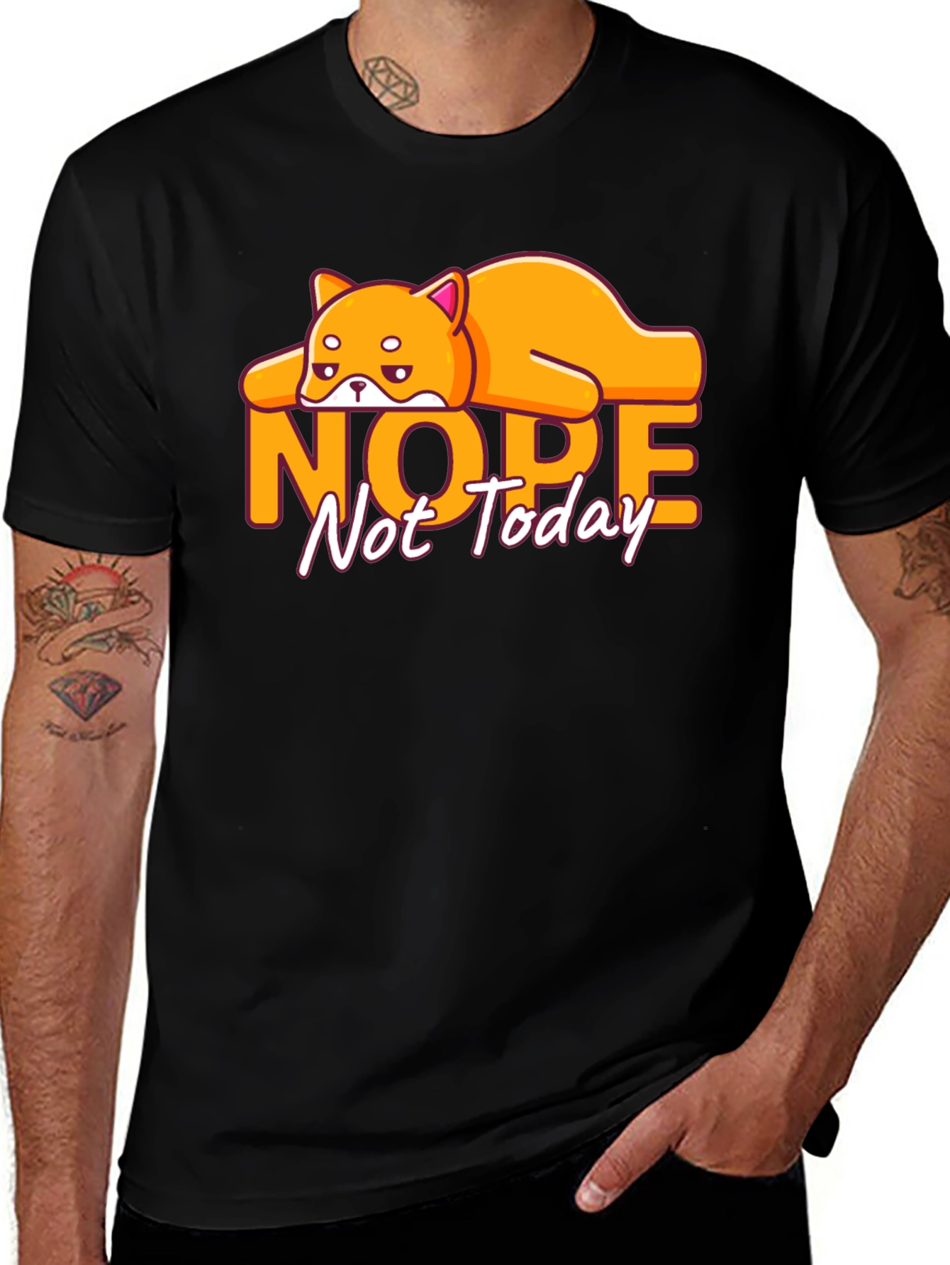 Nope Not Today Lazy Cat T-Shirt