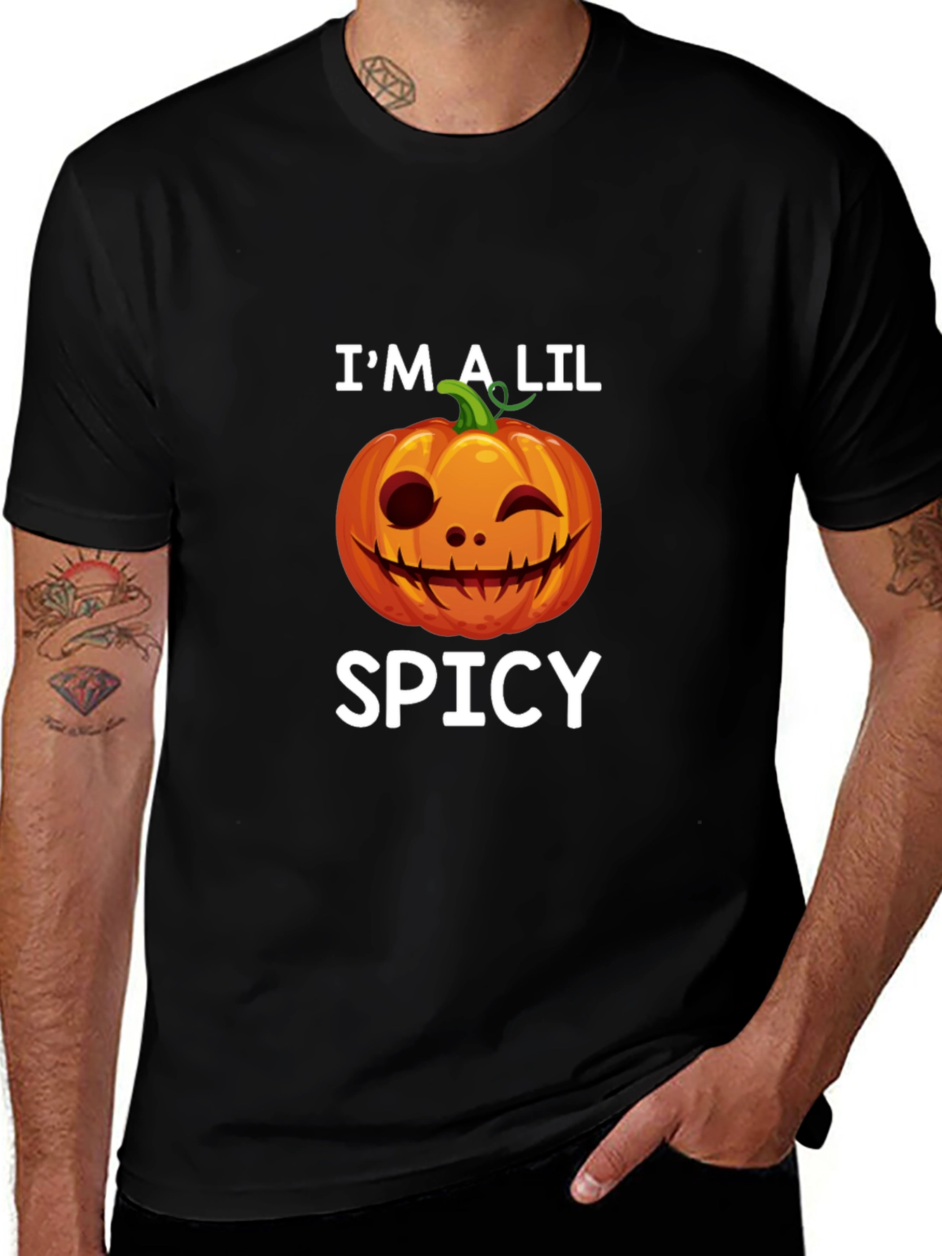 I'm A Lil Spicy Halloween Pumpkin T-Shirt