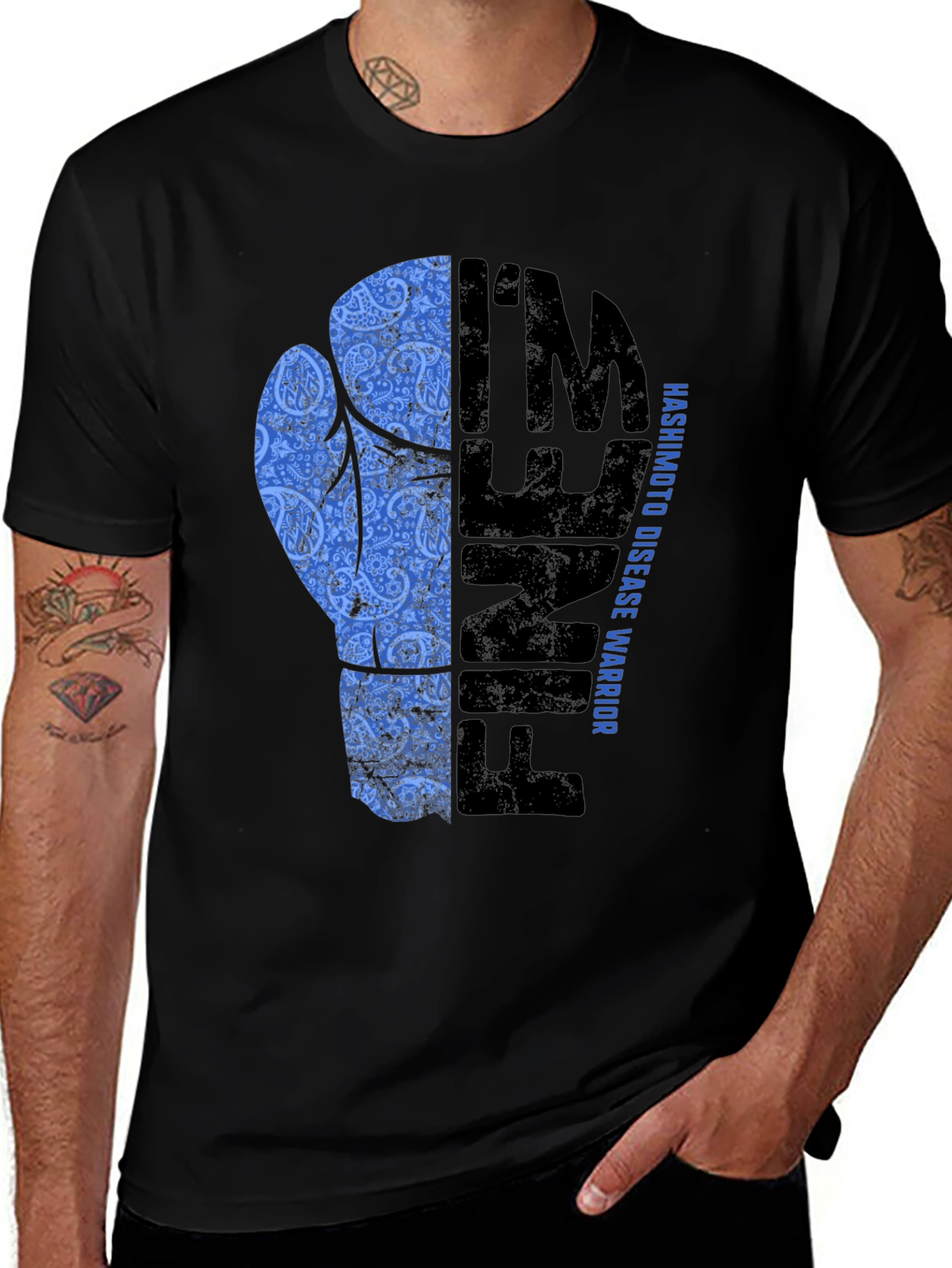 Hashimoto's Disease Warrior Boxing Glove T-Shirt