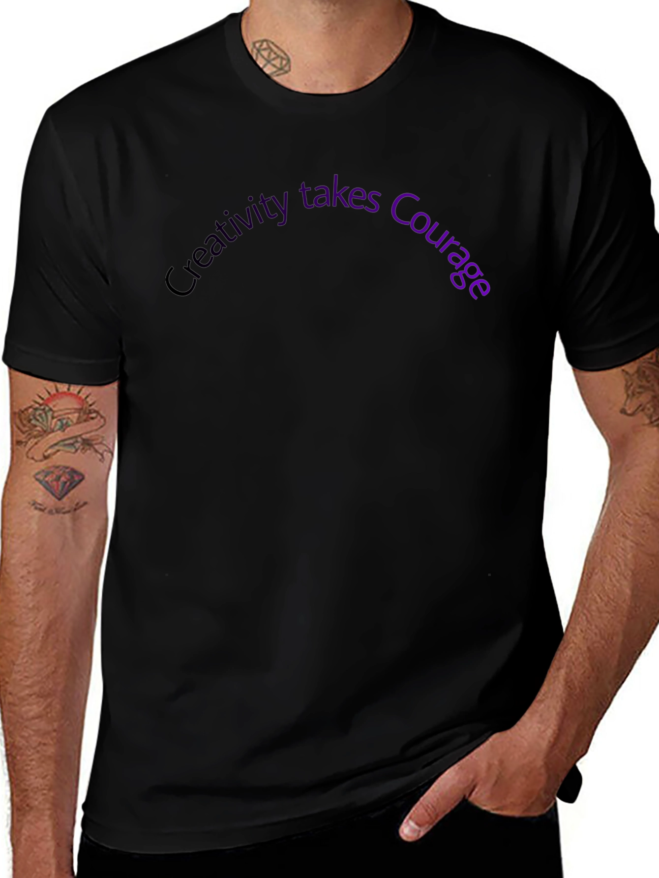 Variant 11 of Creativity Takes Courage Graphic Tee - Black