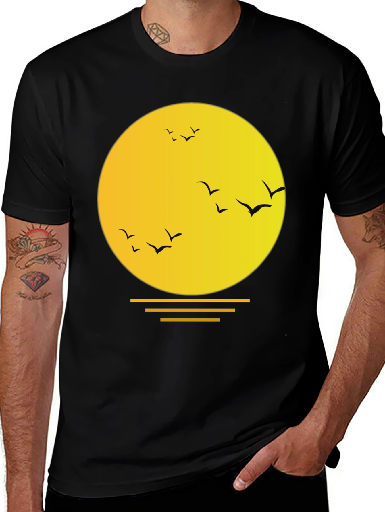 Variant 19 of Sunset Birds Graphic T-Shirt