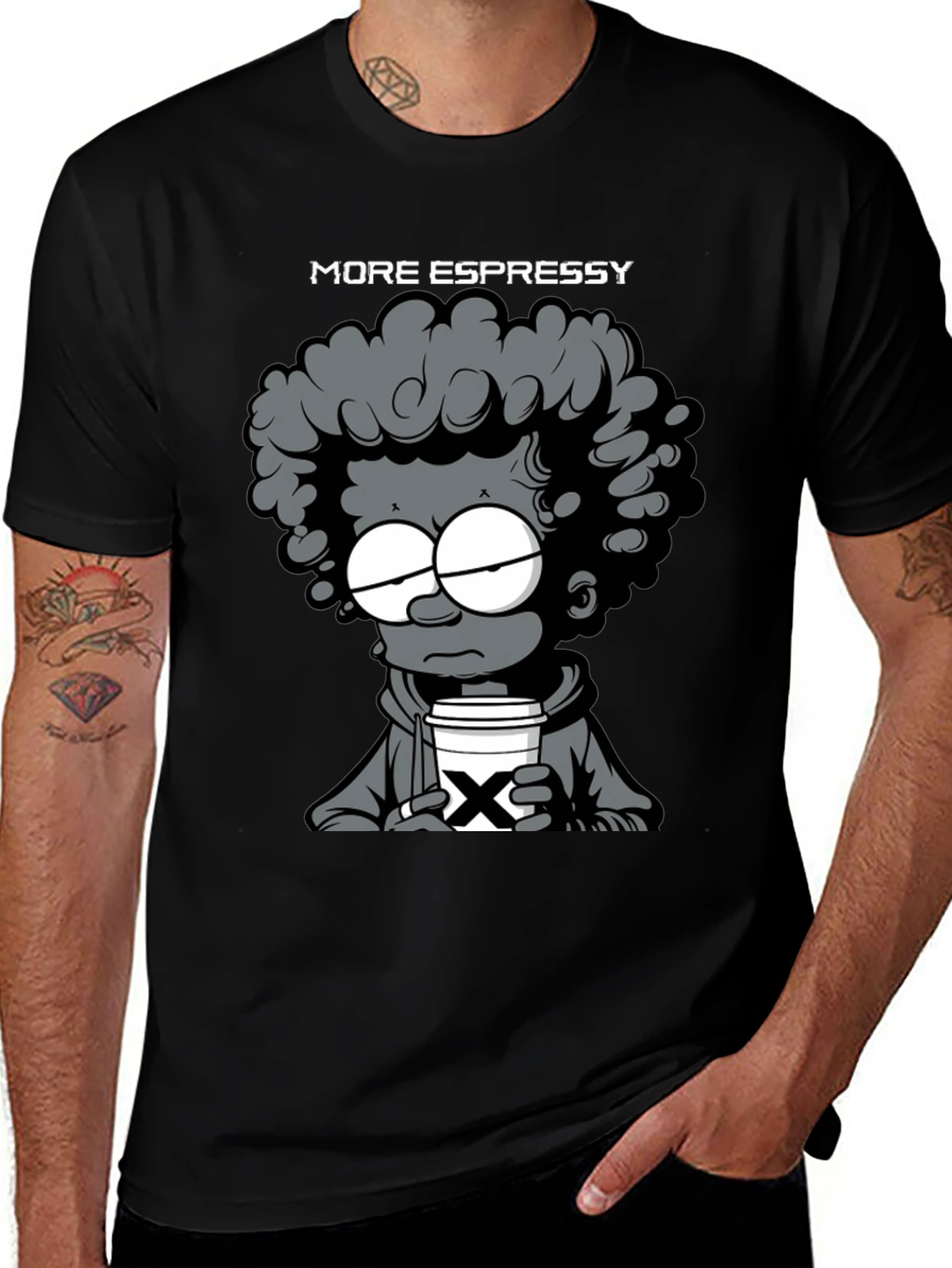 More Espressy T-Shirt - Cartoon Coffee Lover Tee