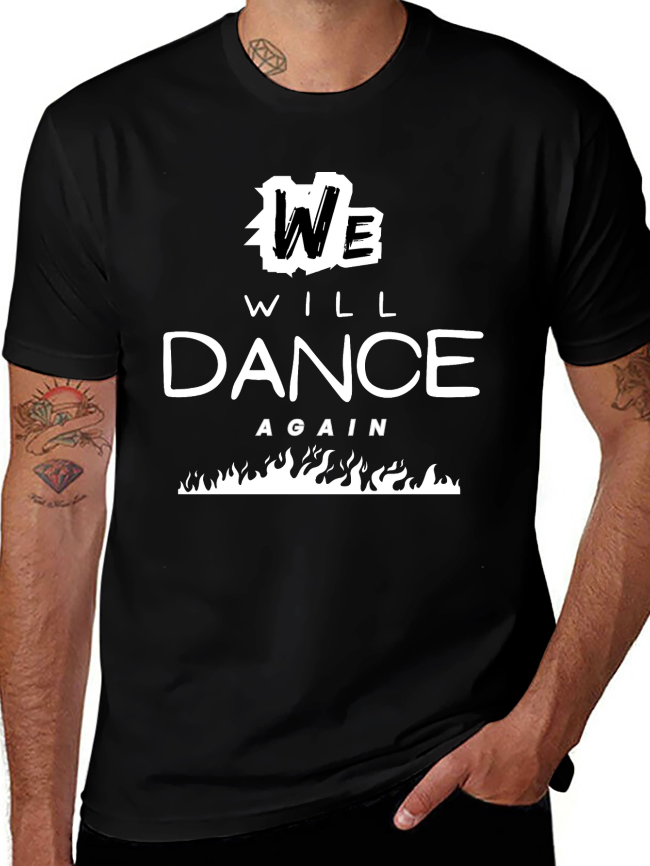 Variant 6 of We Will Dance Again Graphic Tee - Black