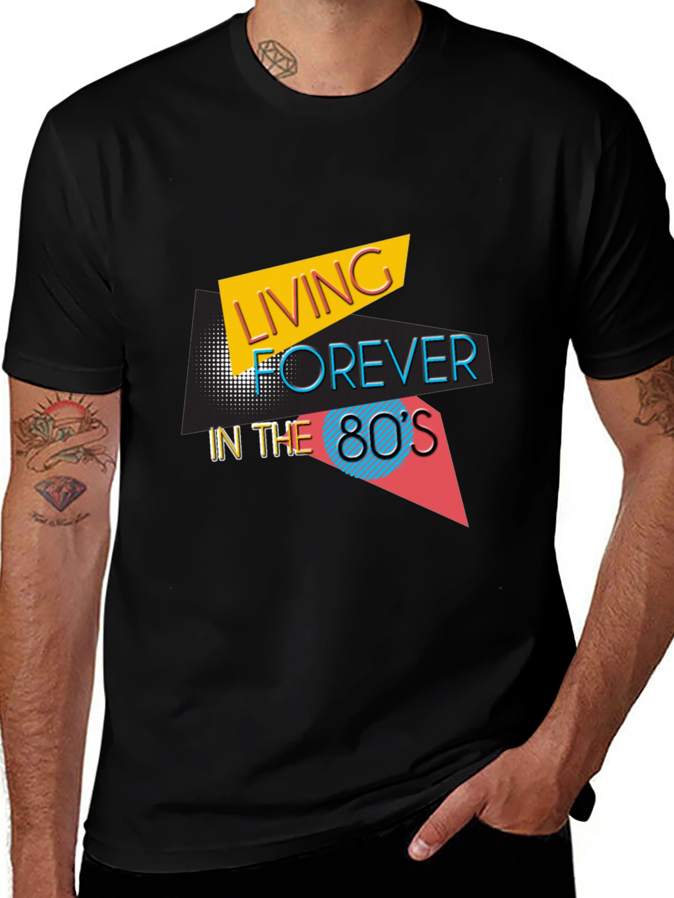 Variant 18 of Retro 80's Living Forever T-Shirt
