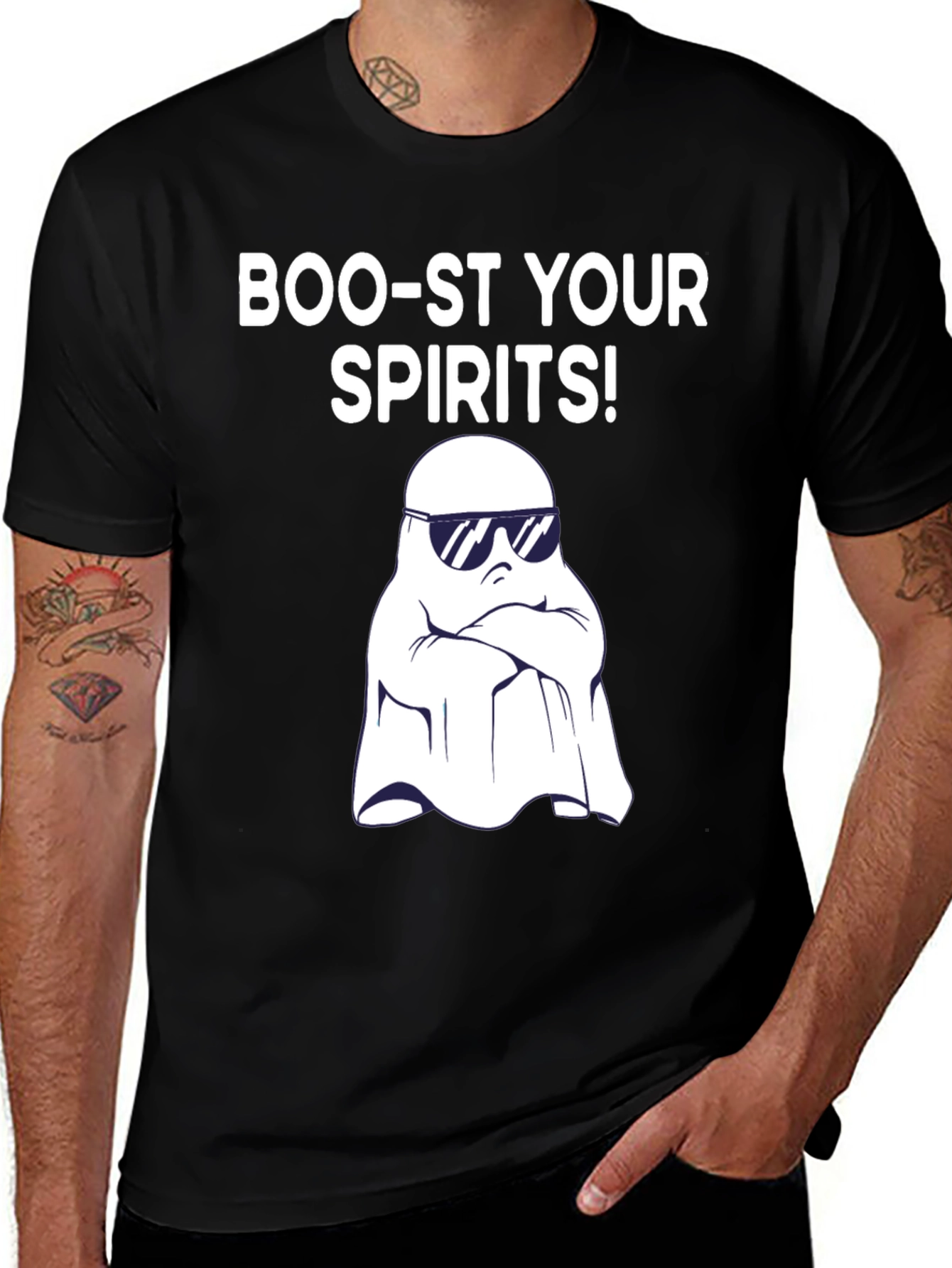 Variant 20 of Boo-st Your Spirits Ghost T-Shirt