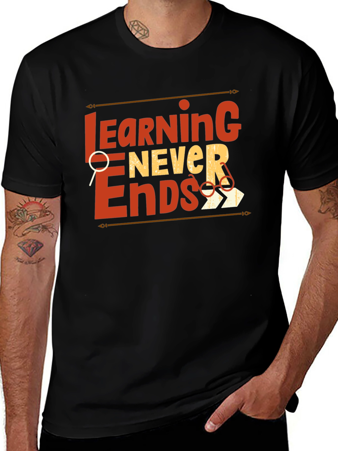 Variant 29 of Learning Never Ends Graphic T-Shirt