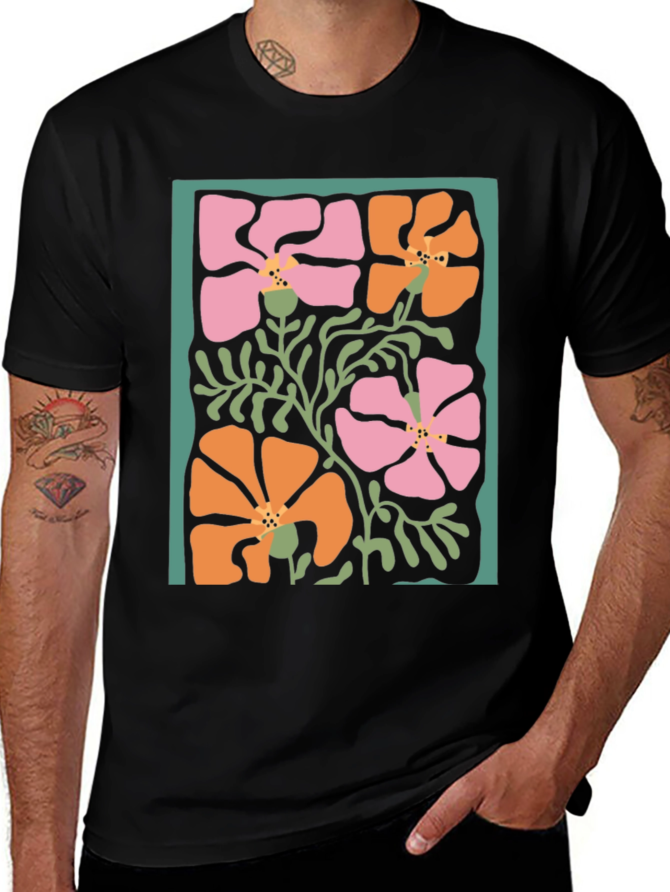 Variant 18 of Floral Graphic Print Tee