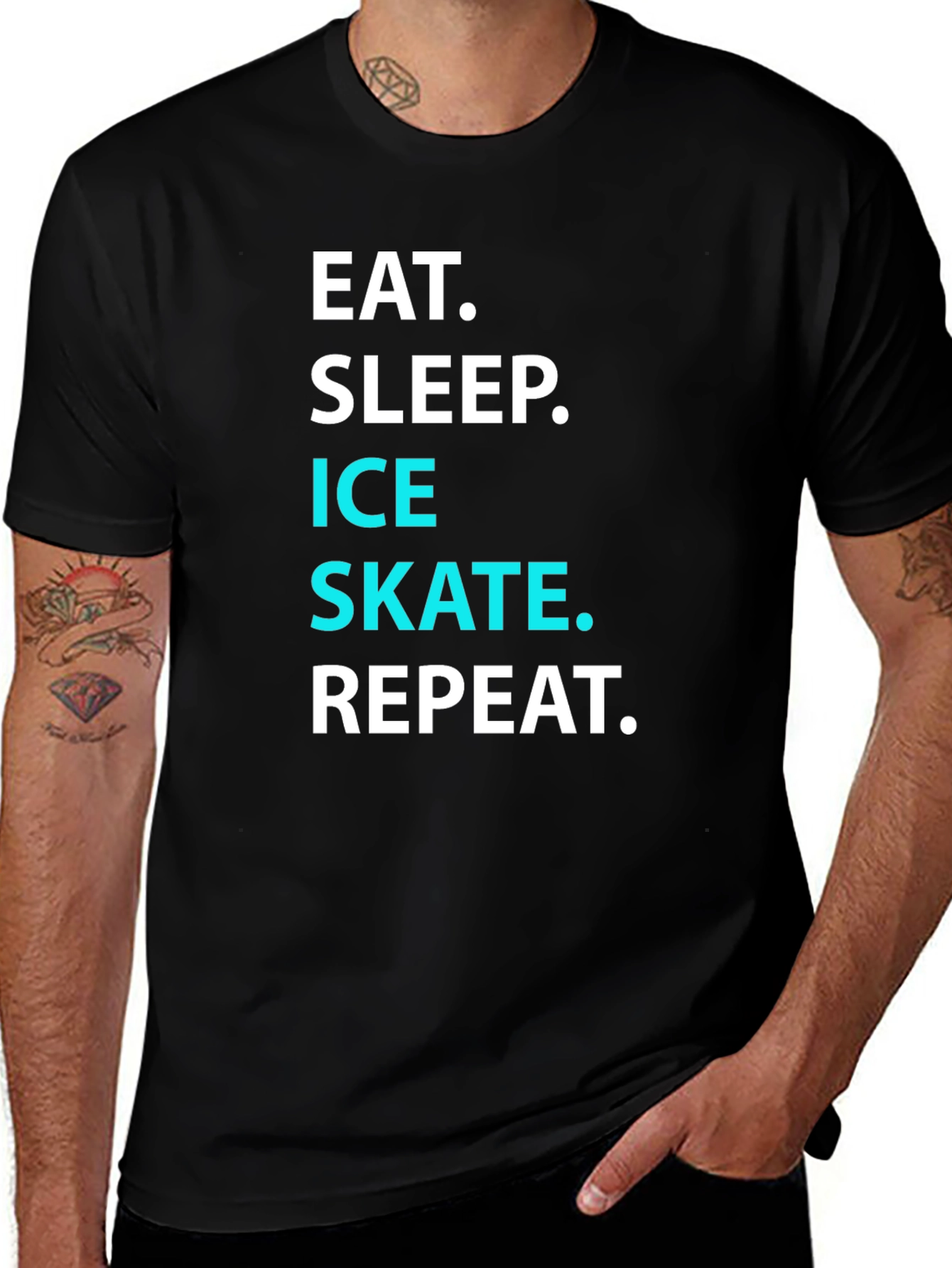 Variant 27 of Eat Sleep Ice Skate Repeat T-Shirt