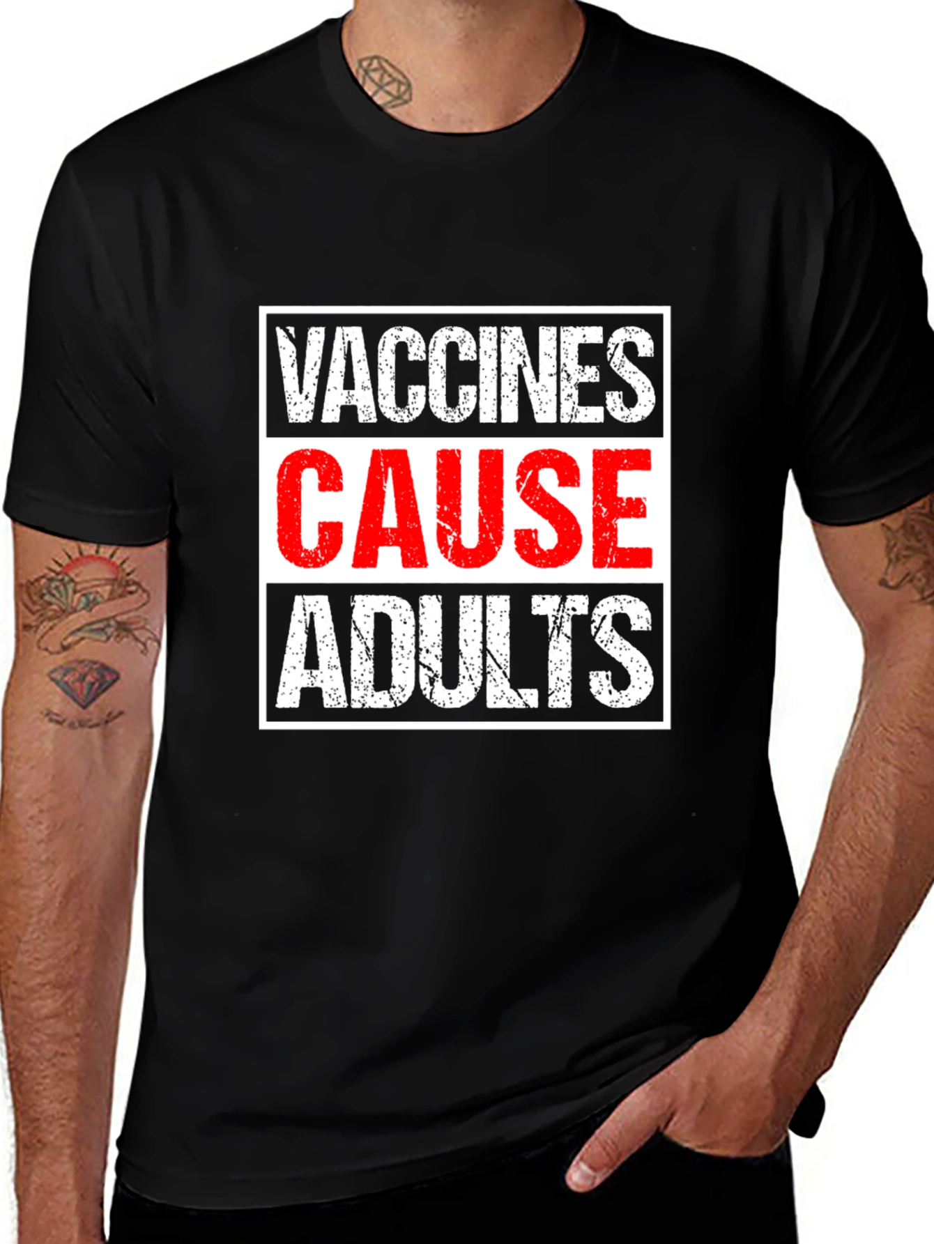Variant 4 of Vaccines Cause Adults T-Shirt - Humorous Graphic Tee