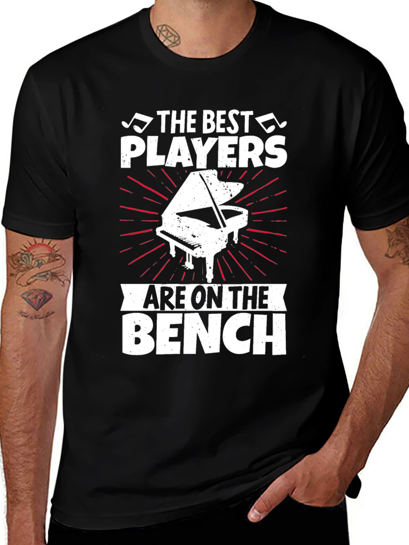 Variant 28 of The Best Players Are On the Bench Piano T-Shirt