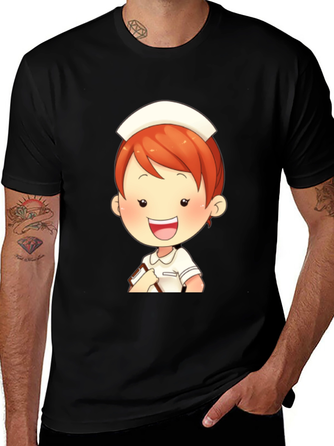 Variant 23 of Cartoon Nurse Graphic T-Shirt