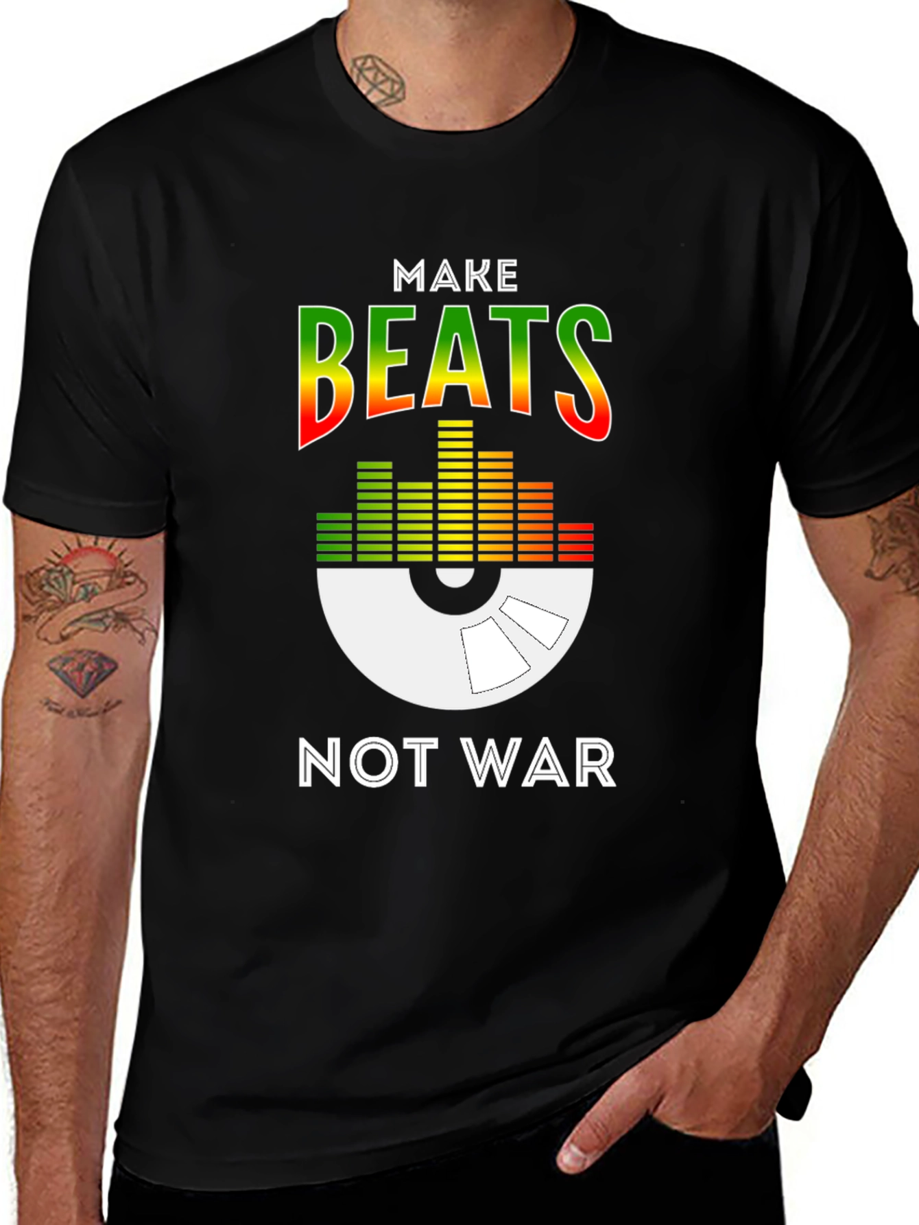Variant 27 of Make Beats Not War Graphic Tee - Unisex