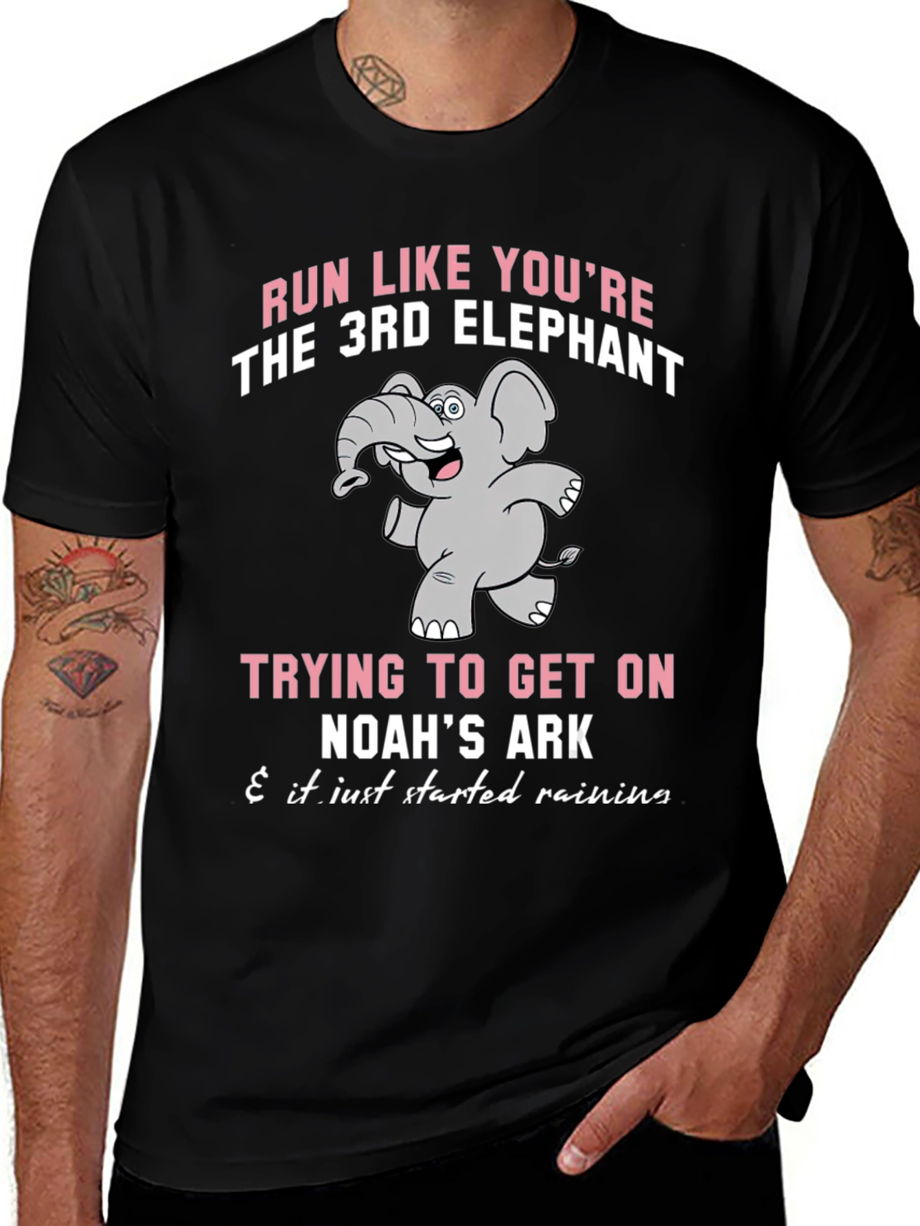 Variant 10 of Run Like You're the 3rd Elephant T-Shirt