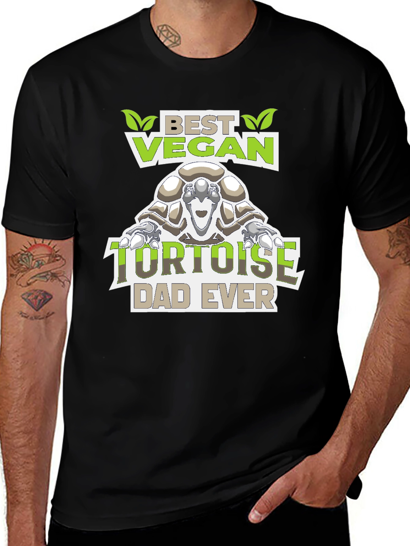Variant 23 of Best Vegan Tortoise Dad Ever T-Shirt