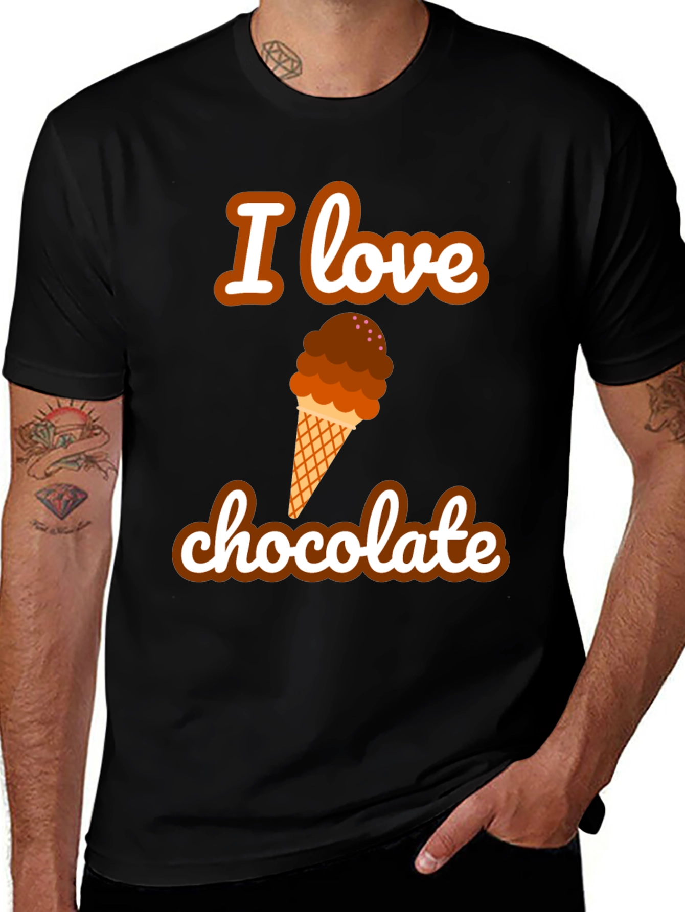 Variant 6 of I Love Chocolate Ice Cream T-Shirt